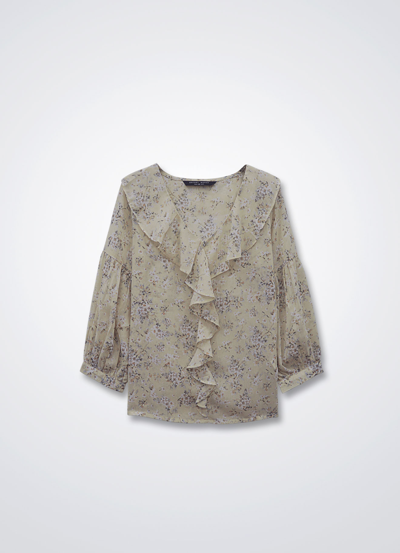 Almond-Oil by Pleated Blouse