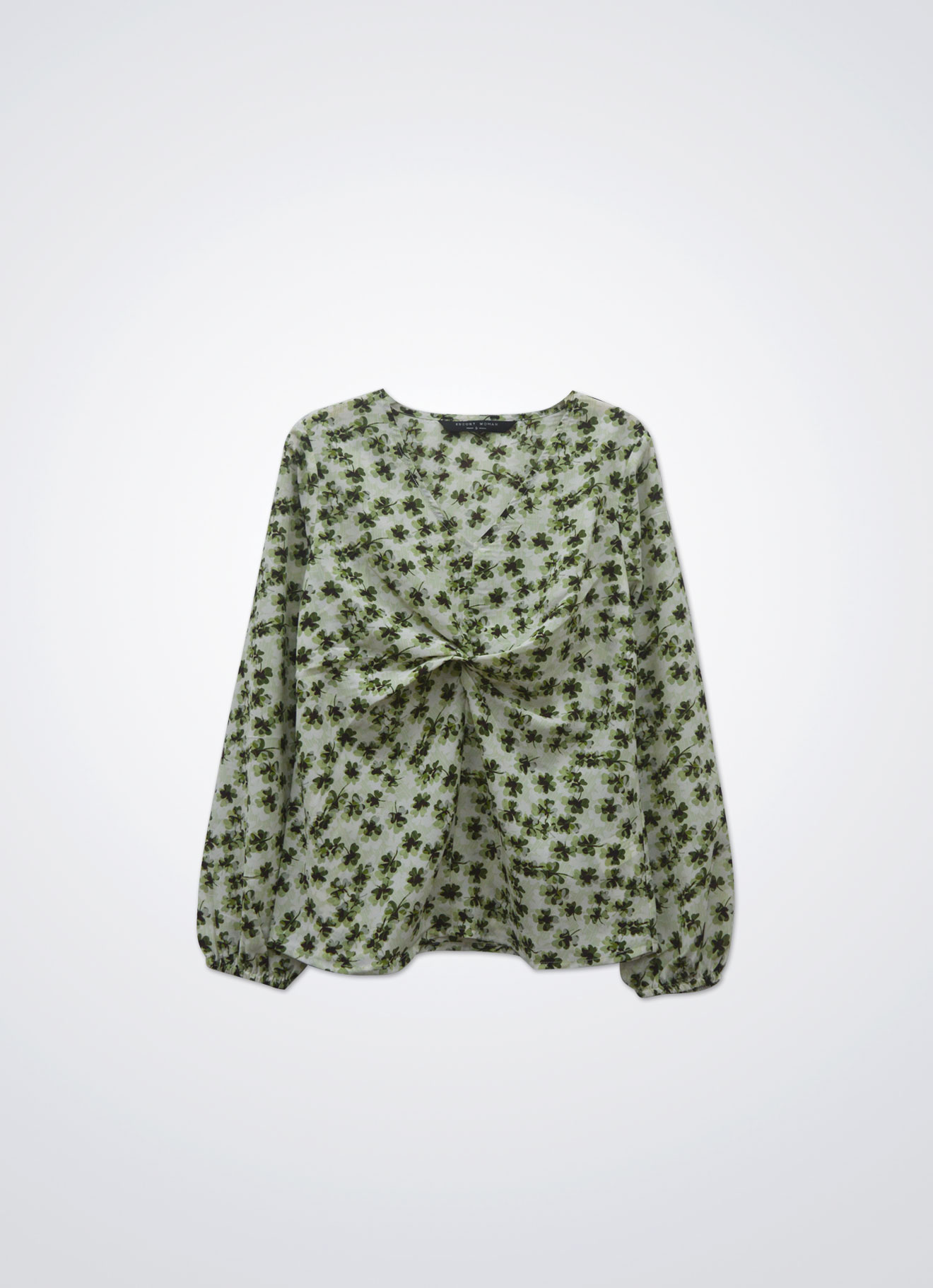 Arcadian-Green by Printed Blouse