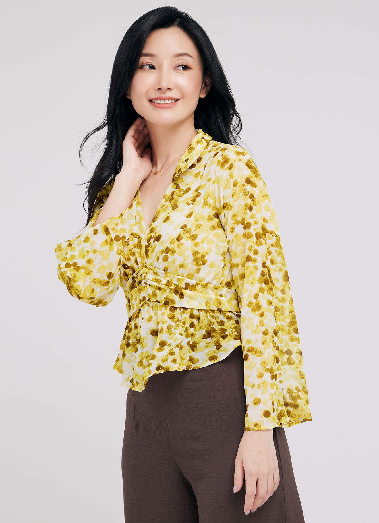 Blazing-Yellow by Long Sleeve Top