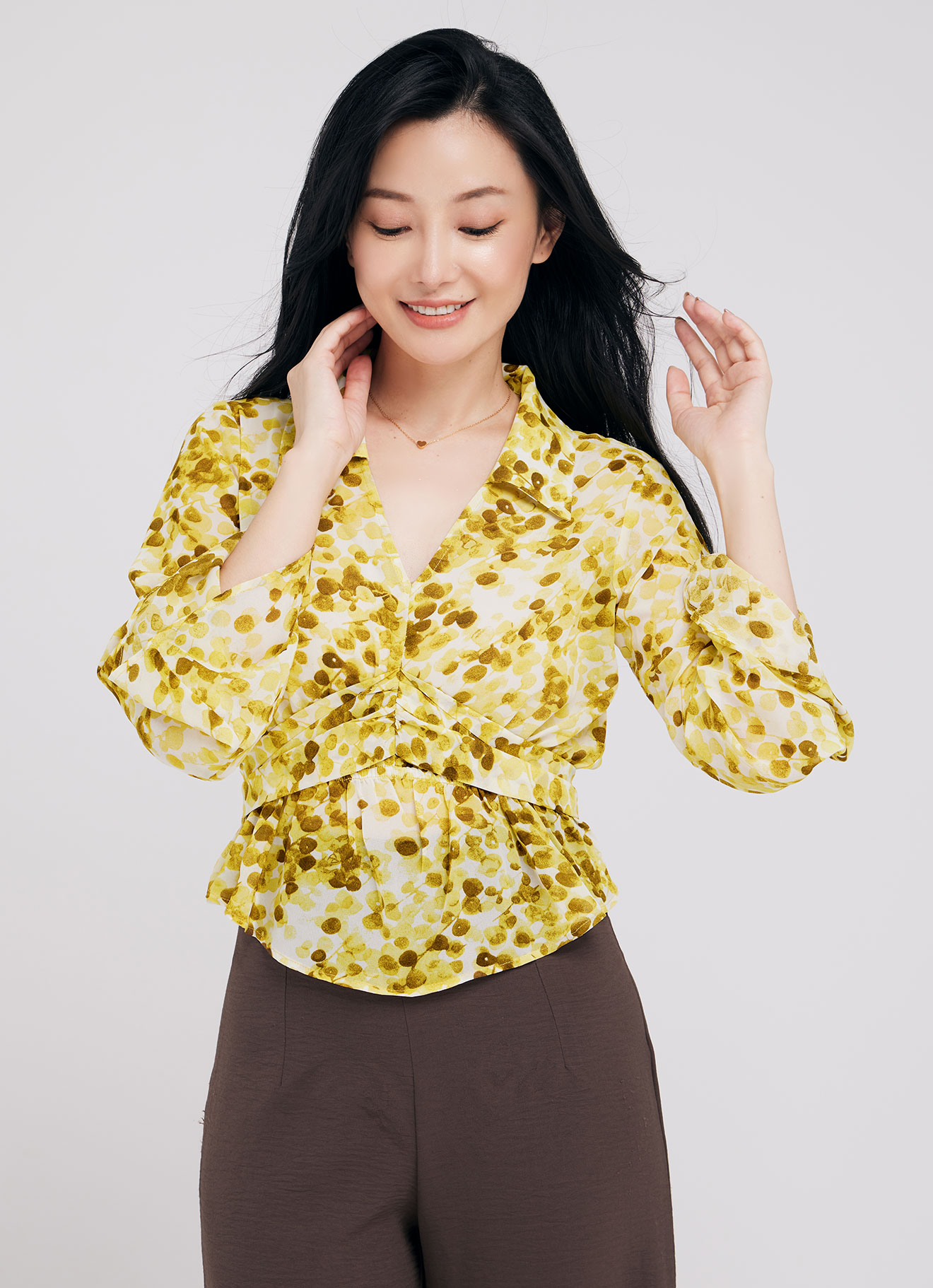 Blazing-Yellow by Long Sleeve Top
