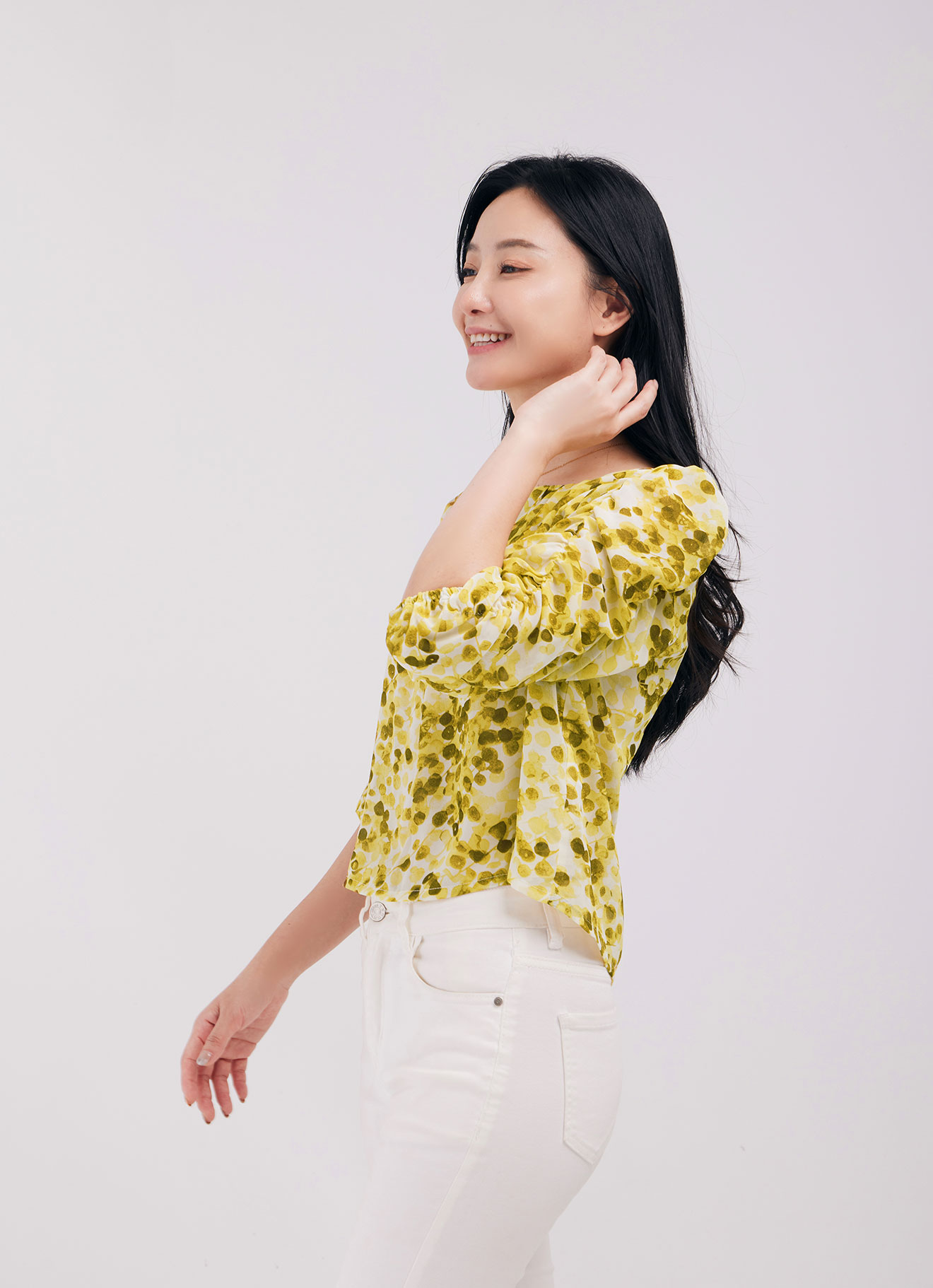 Blazing-Yellow  by Sleeve Top