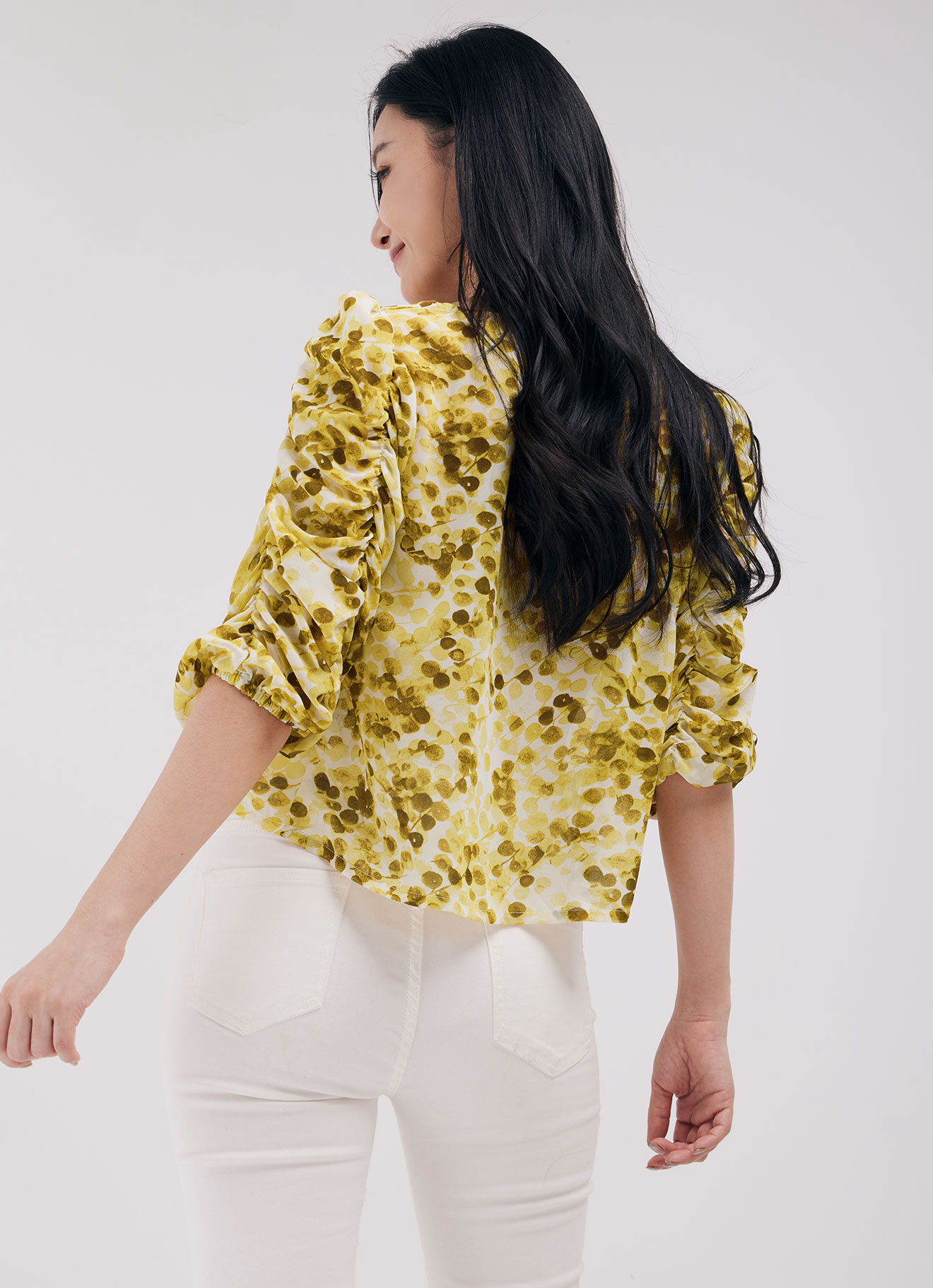 Blazing-Yellow  by Sleeve Top