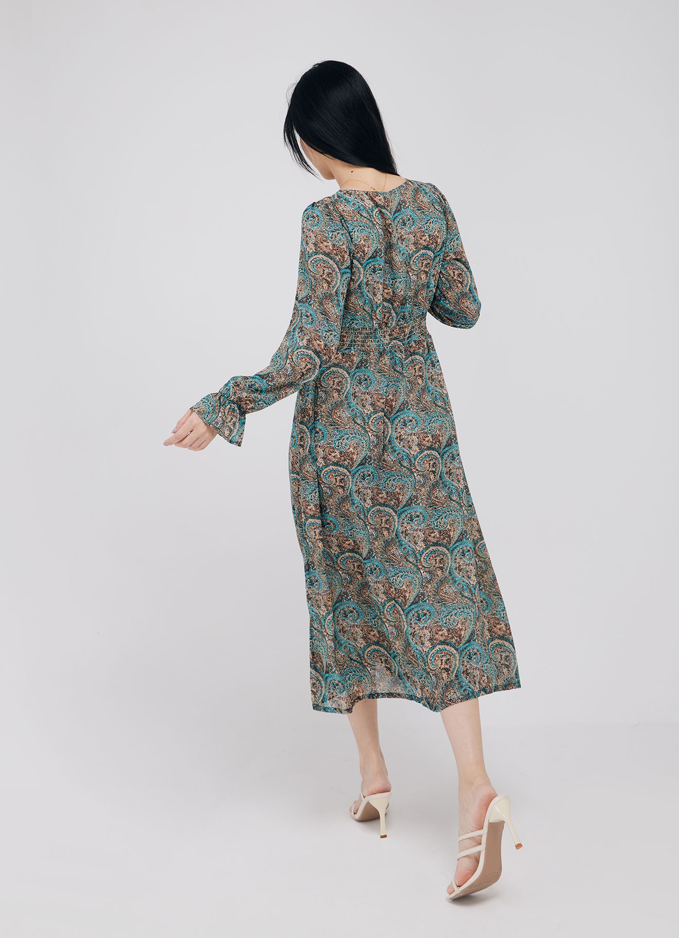 Blue-Radiance by Long Sleeve Dress