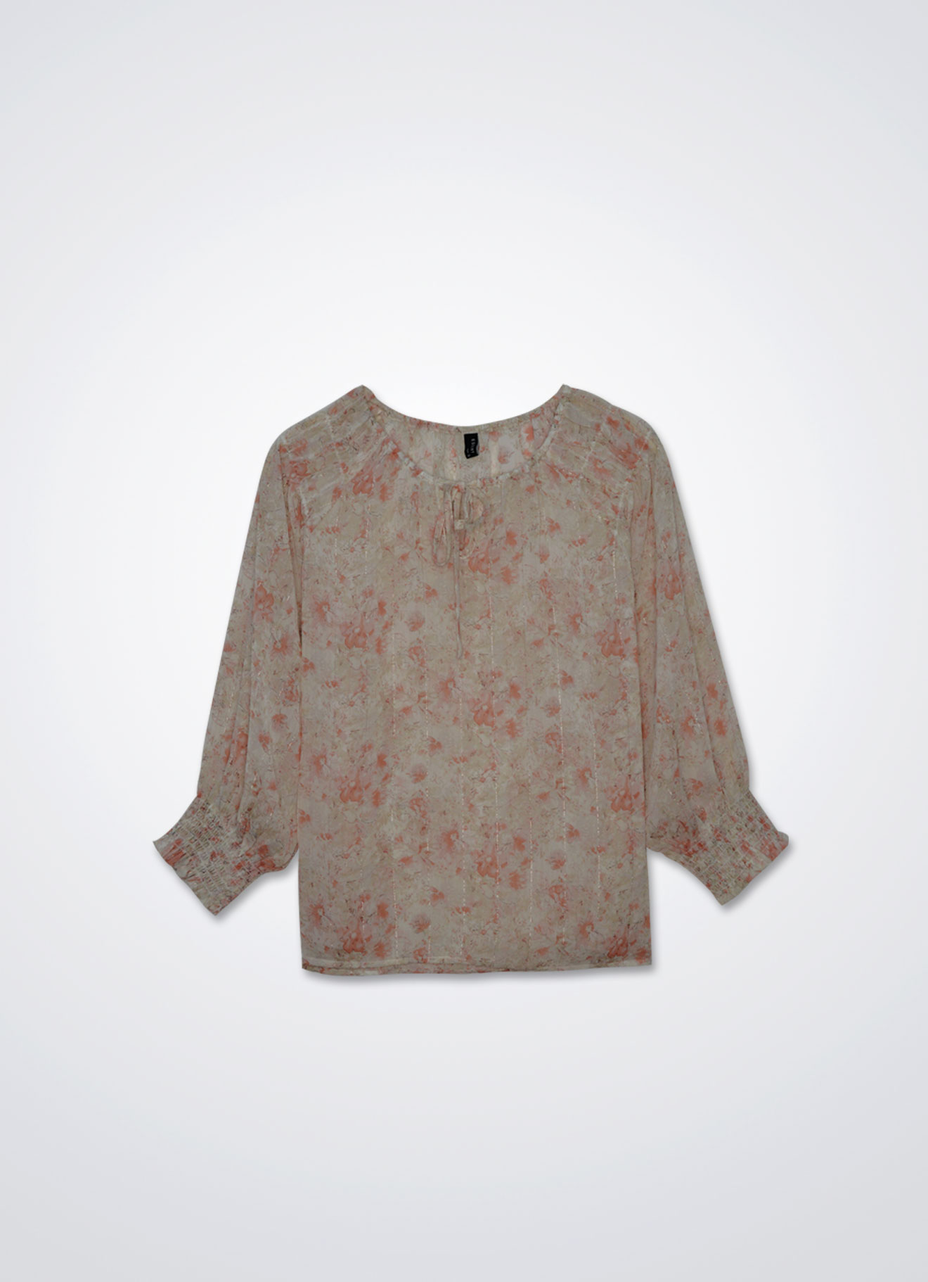 Brandied-Melon by Sleeve Blouse