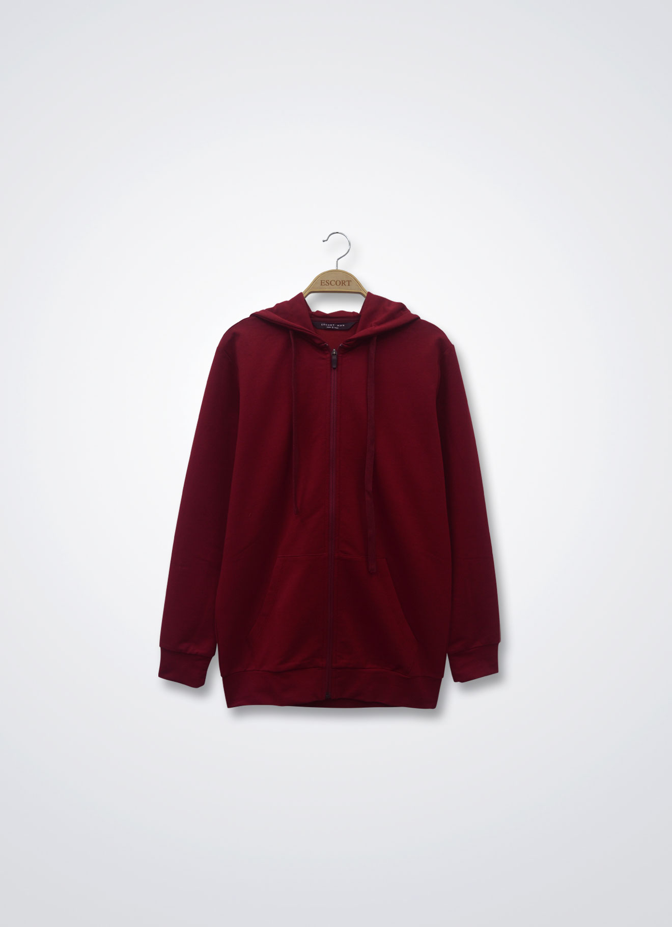 Brick-Red by Hooded Jacket