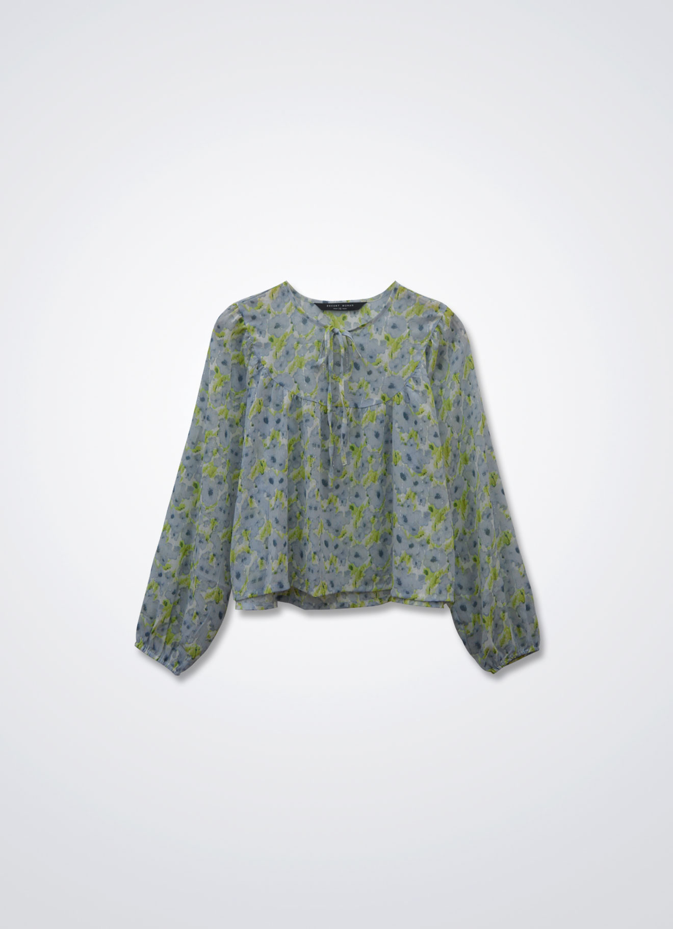 Celestial-Blue by Floral Printed Blouse