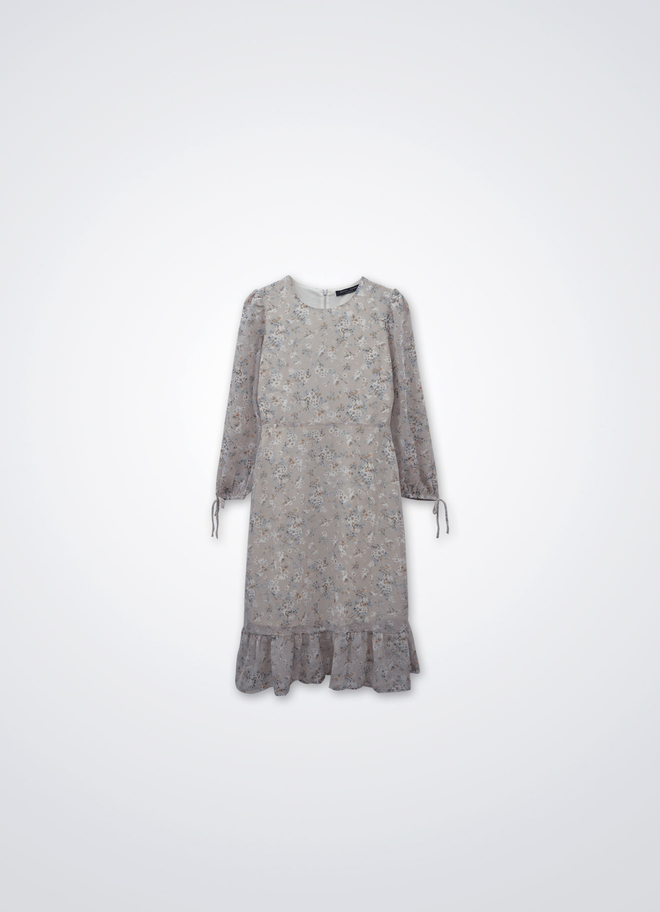 Crystal-Gray by Floral Printed Dress