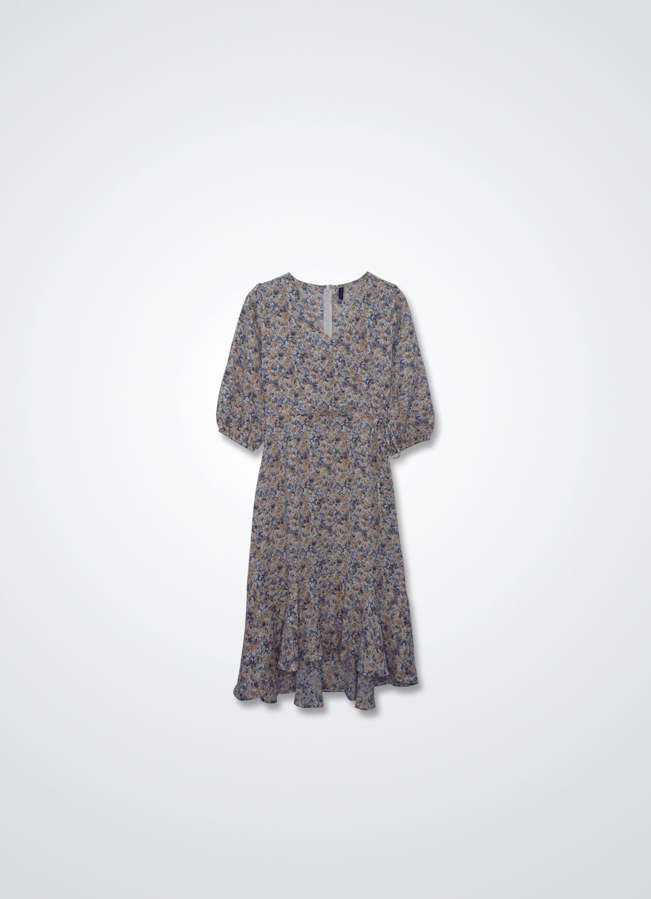 Dusty-Blue by Floral Printed Dress