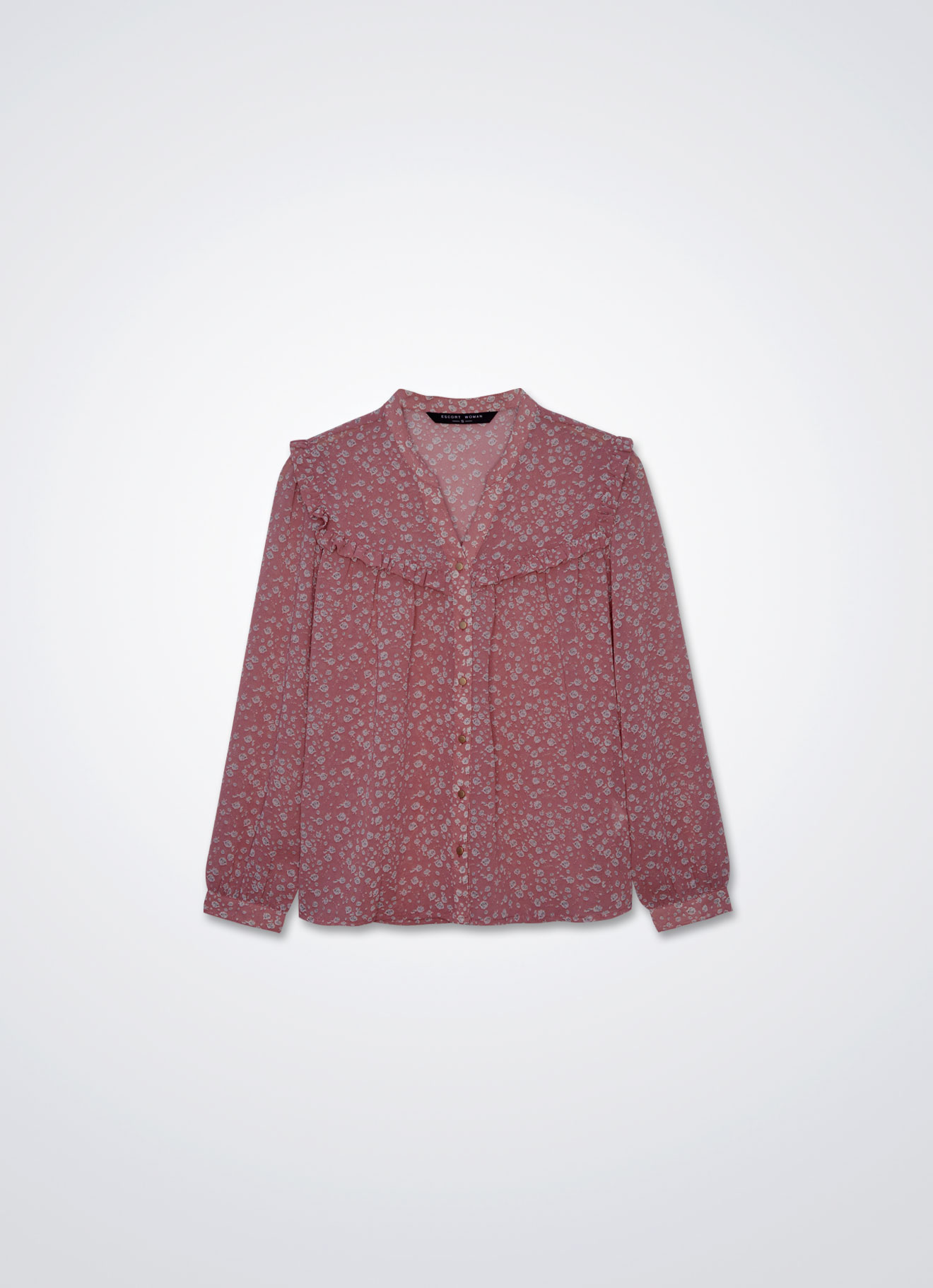 Dusty-Rose by Pleated Blouse