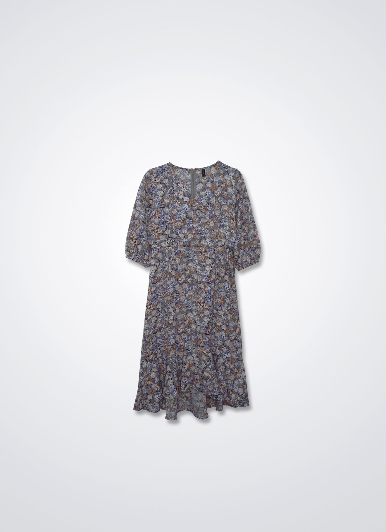 Flint-Gray by Floral Printed Dress
