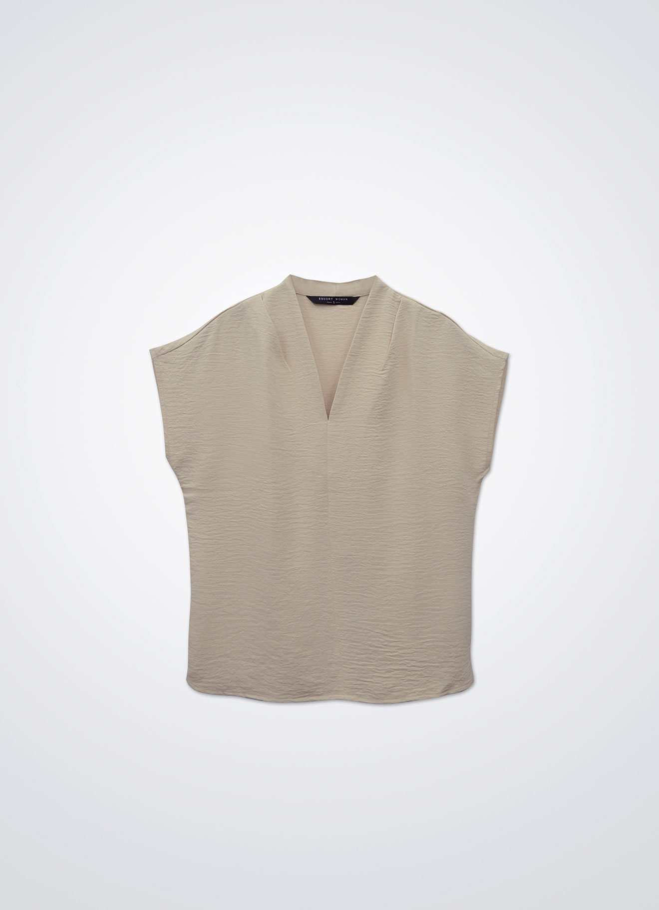 Gray-Sand by Sleeve Top