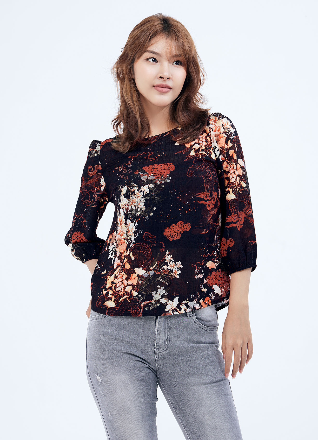 Caviar by Floral Printed Top