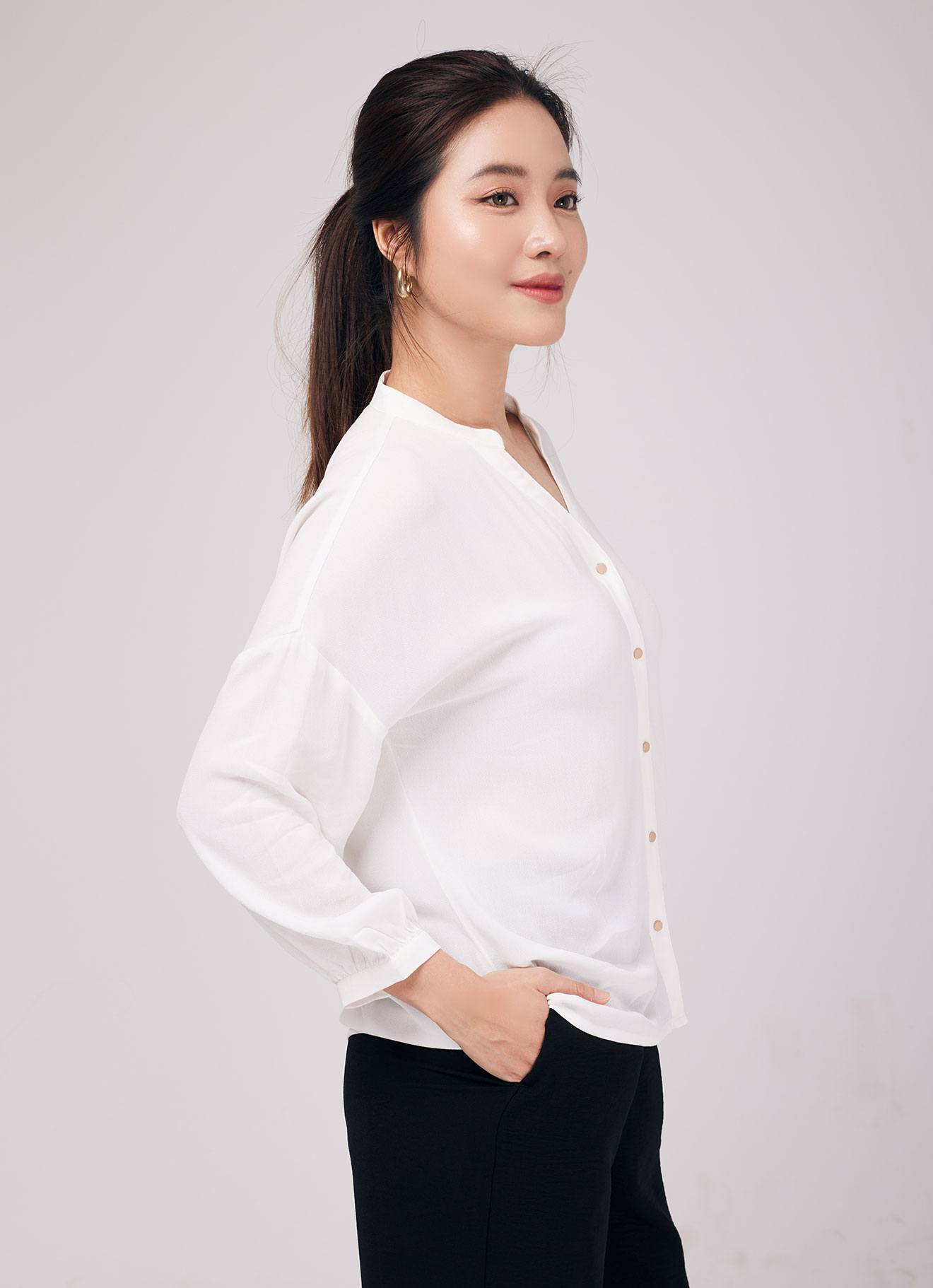 Marshmallow by Sleeve Blouse
