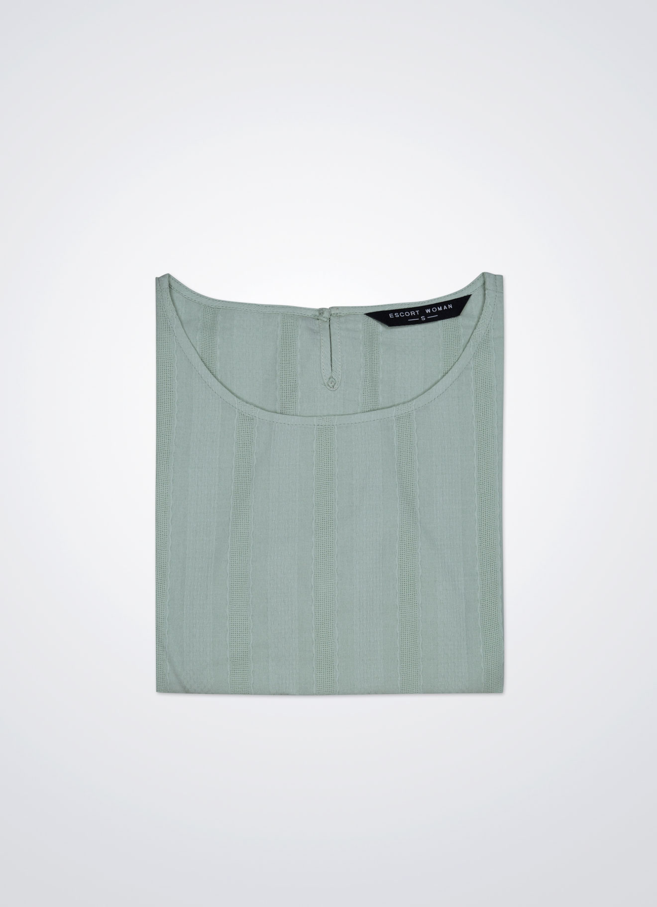 Misty-Jade by Round-Neck Blouse