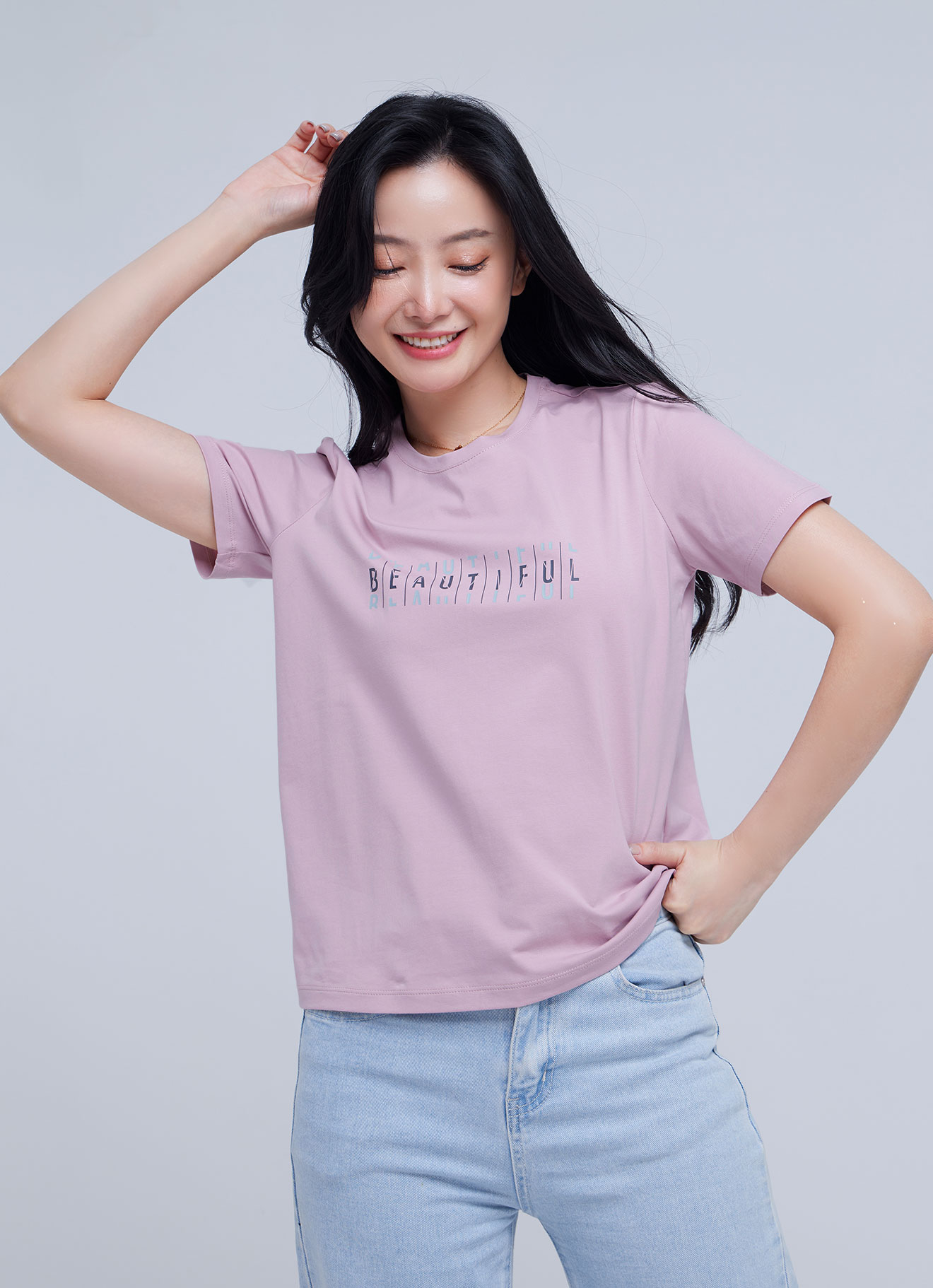 Pale-Mauve by Printed Top