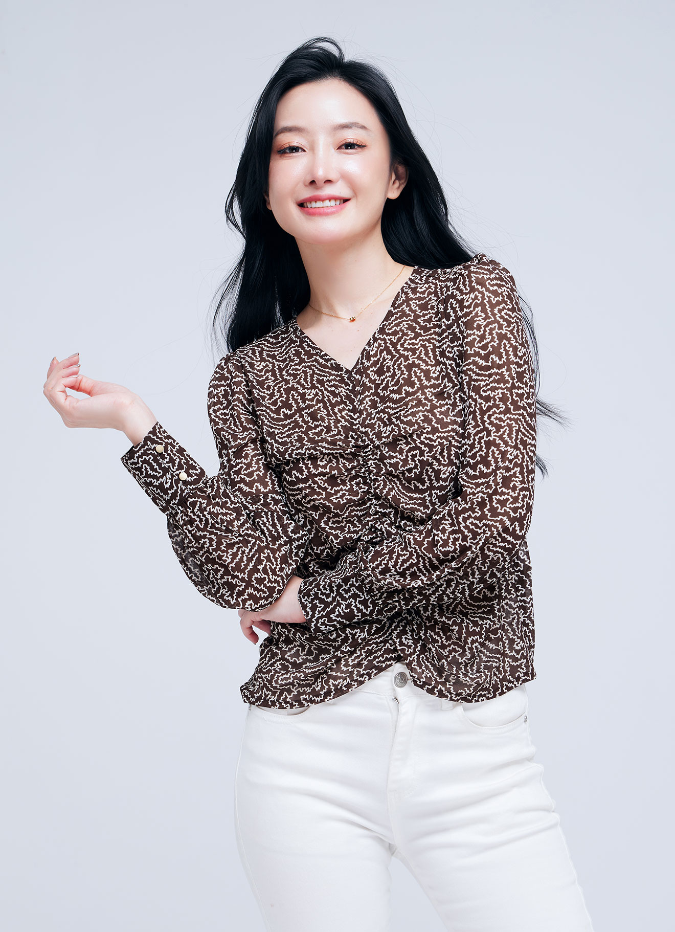Pinecone by Long Sleeve Blouse