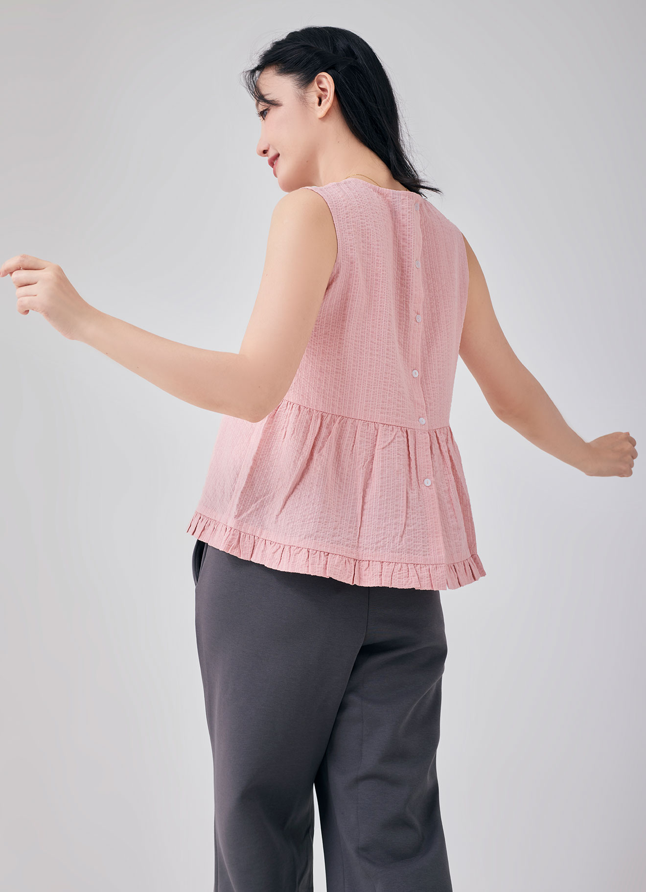 Pink-Nectar by Sleeveless Blouse