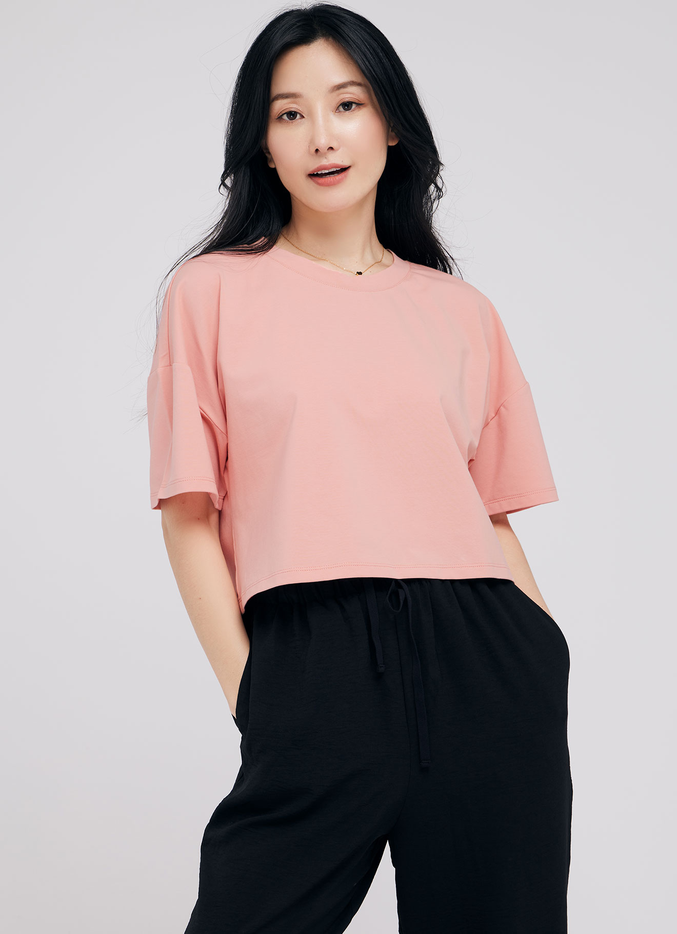 Salmon by Sleeve Top