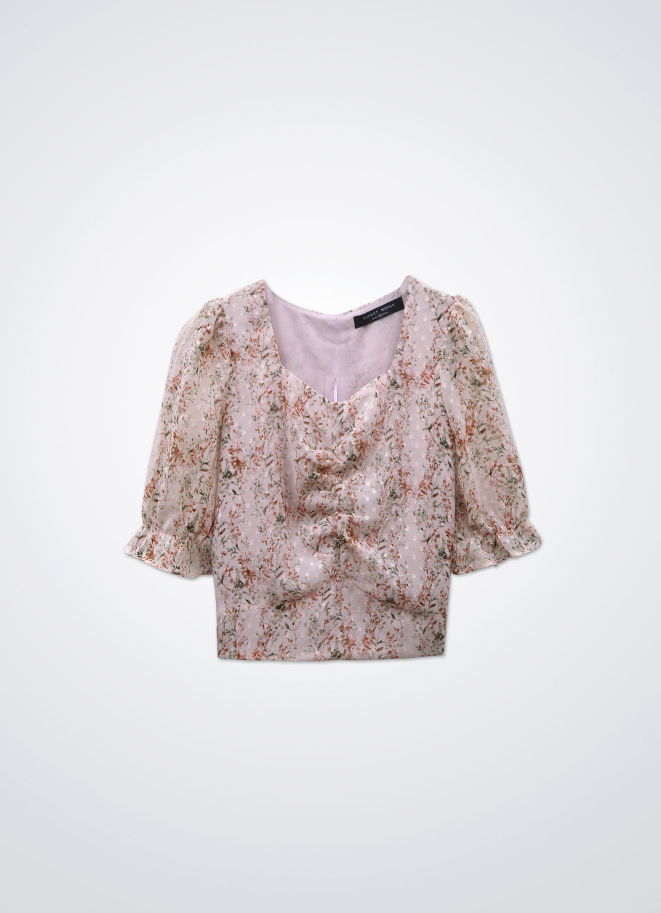 Soft-Pink by Floral Printed Blouse