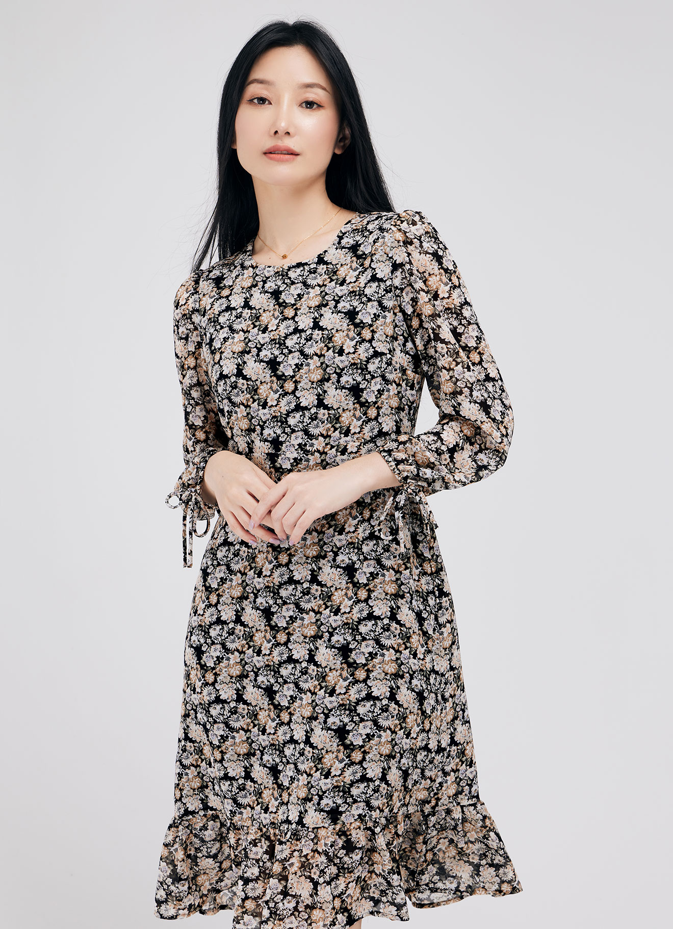 Tan by Floral Printed Dress