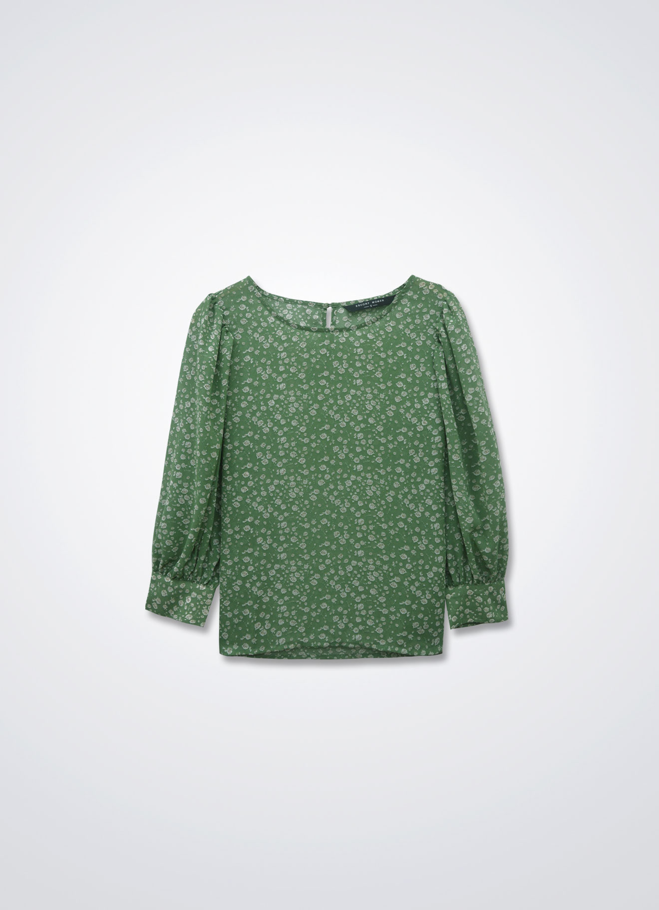 Turf-Green by Sleeve Blouse