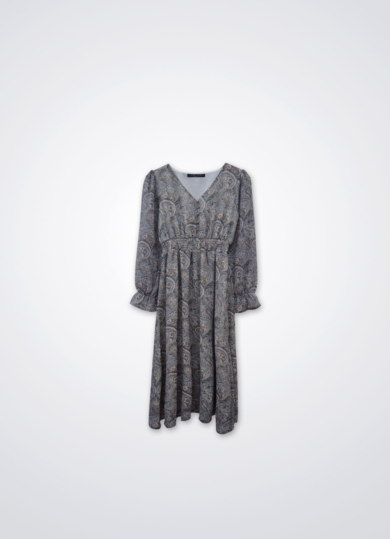 Vapor-Blue by Long Sleeve Dress