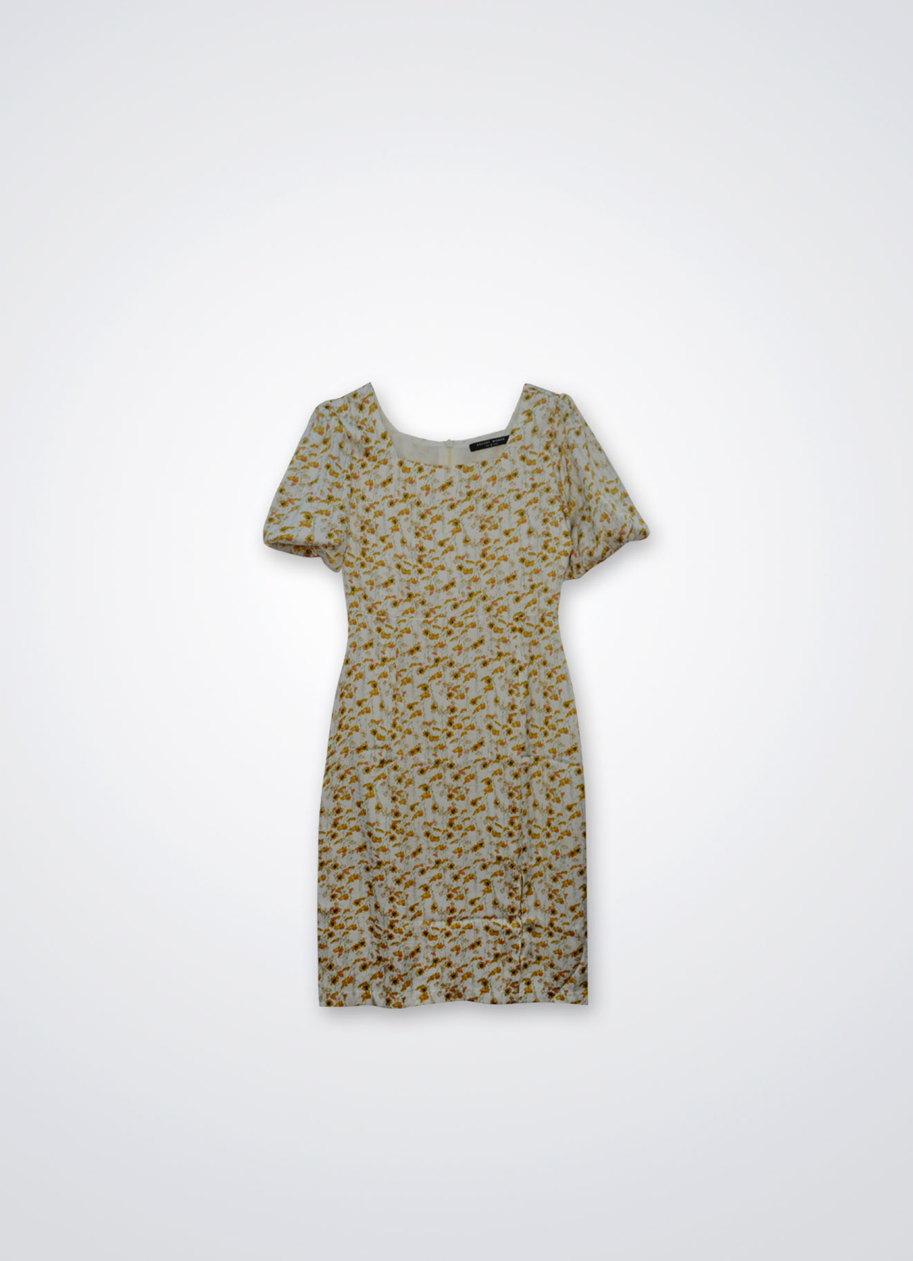 Yolk-Yellow by Floral Printed Dress