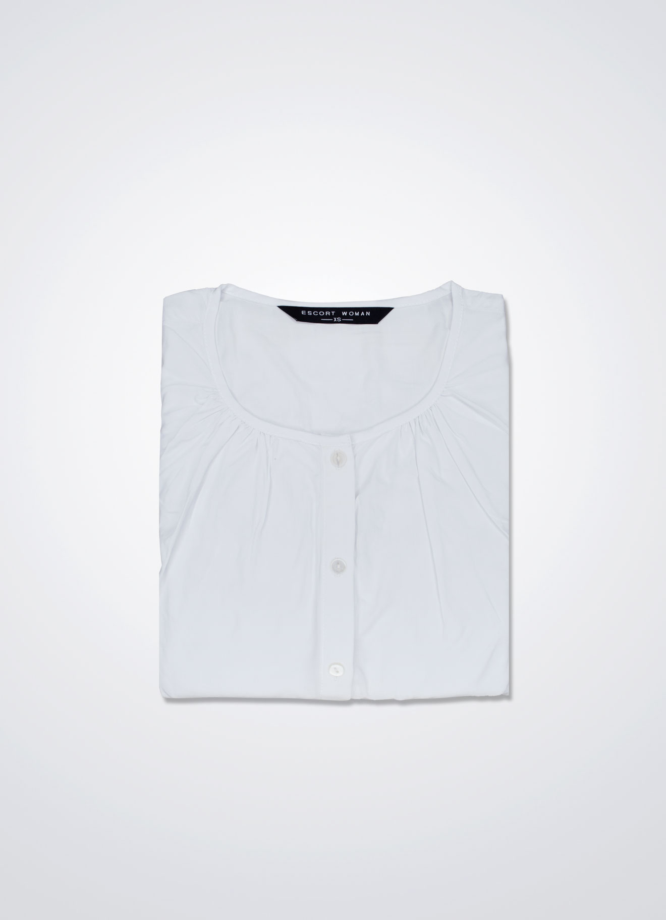 1072-Bright-White by Sleeve Blouse