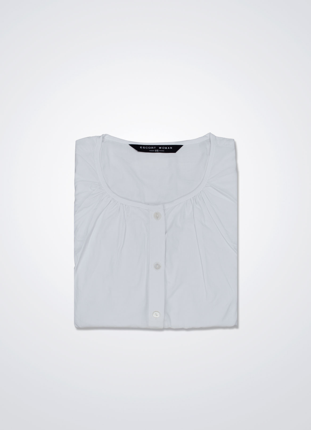 1073-Bright-White by Sleeve Blouse