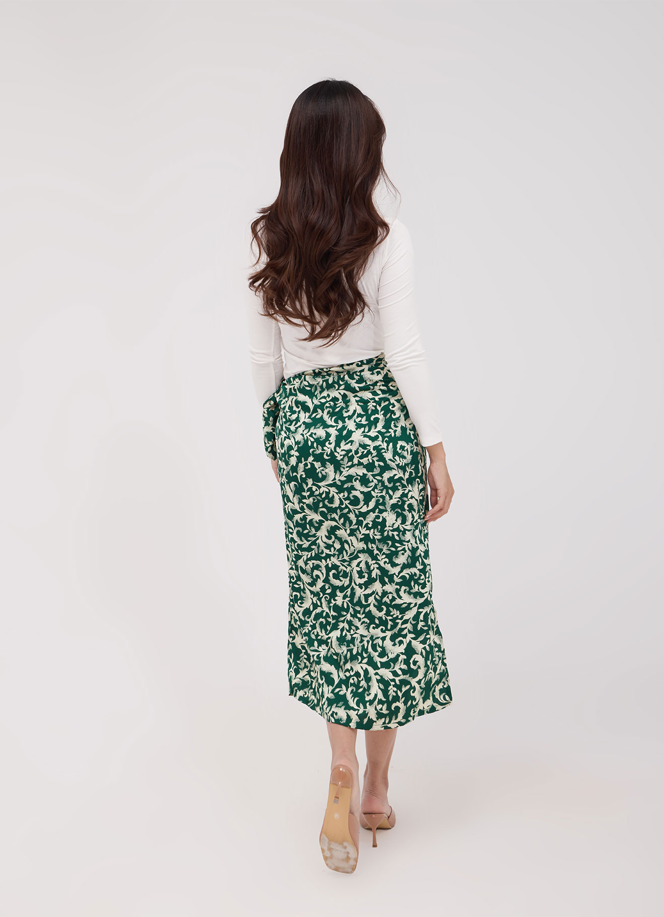 Verdant-Green by Printed Skirt