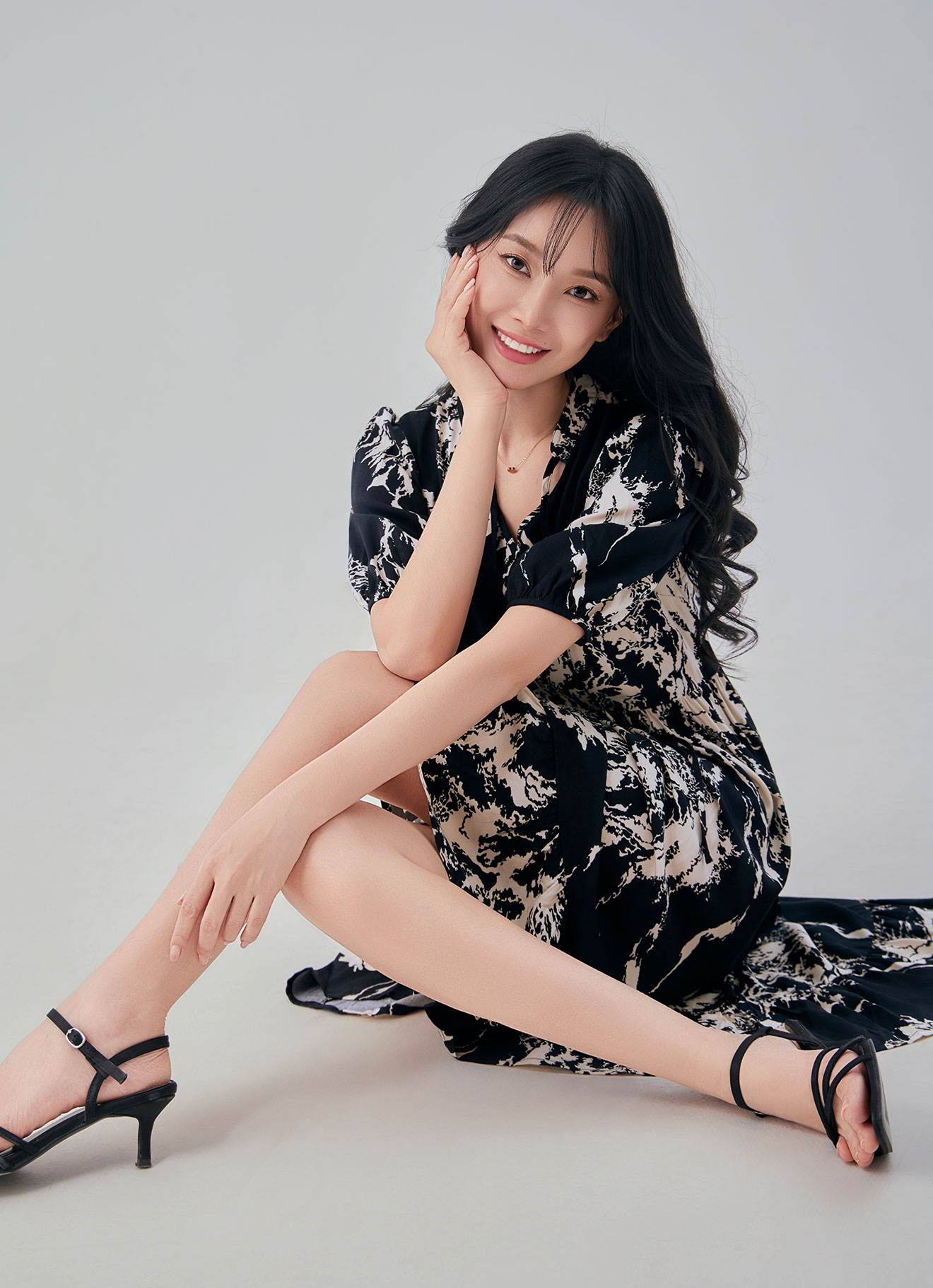 Anthracite by Printed Mini Dress