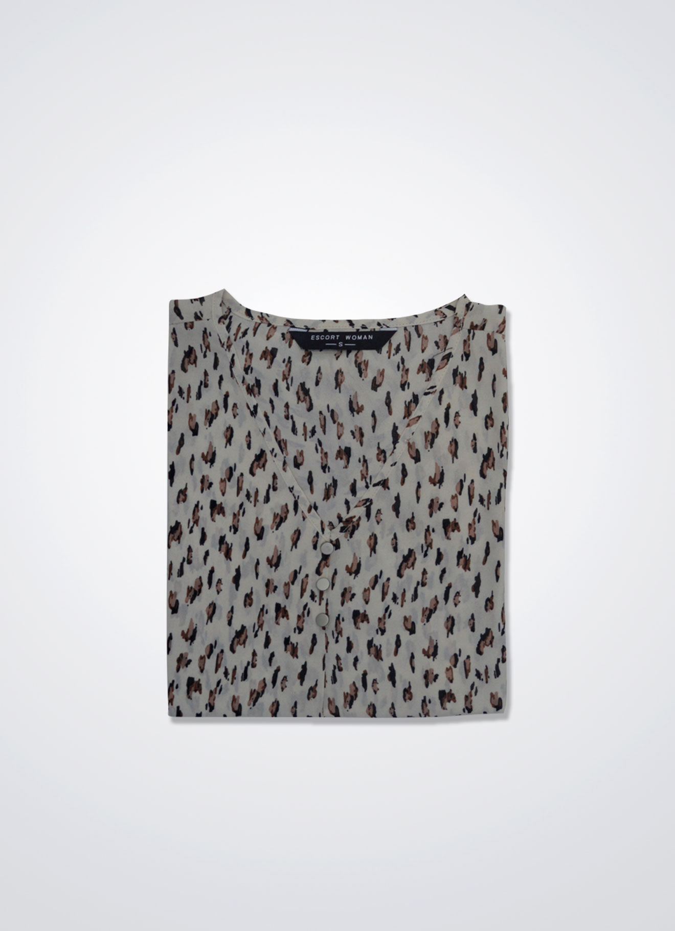 Antique-White by V-Neck Blouse