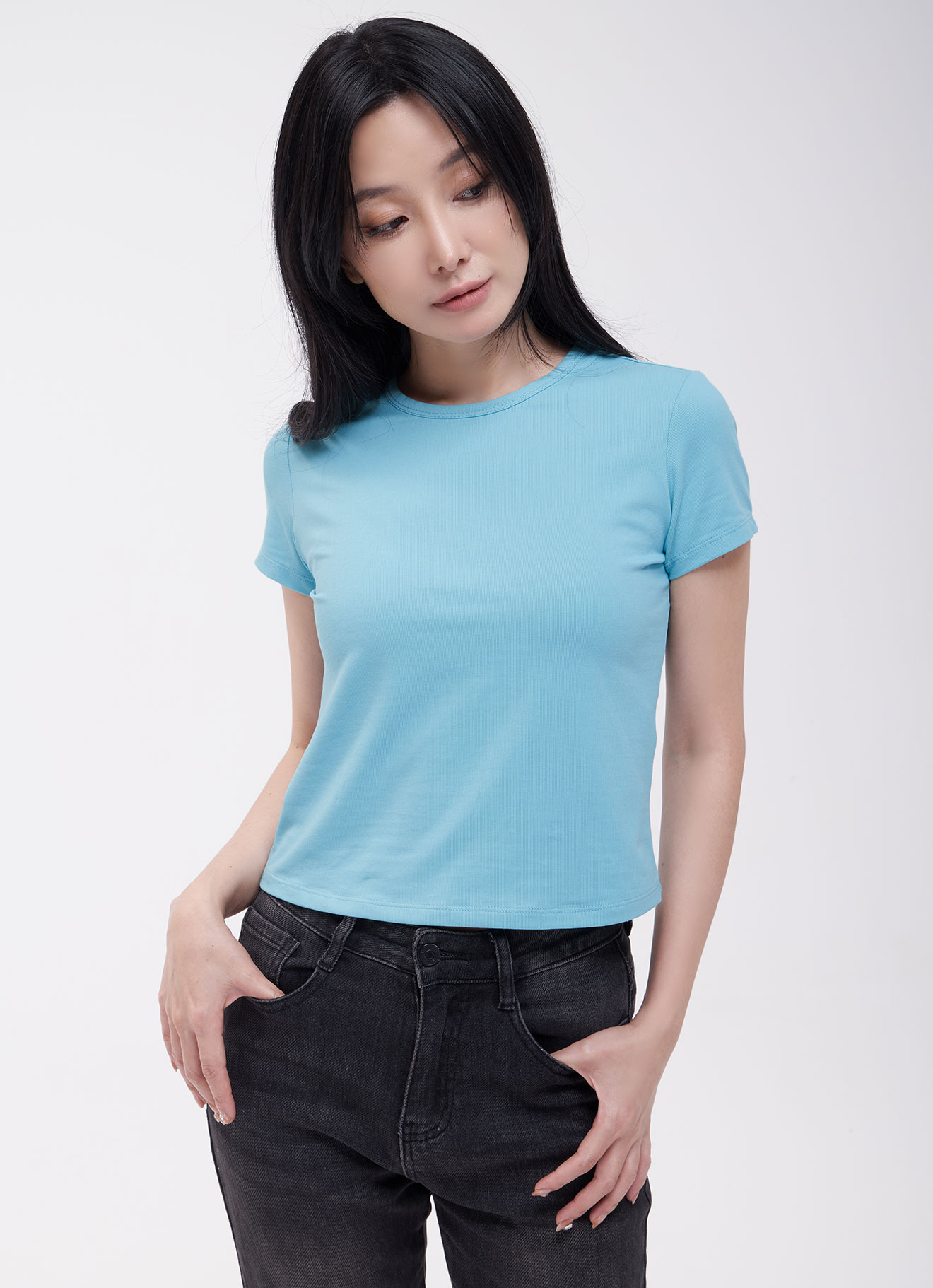 Aqua-Haze by Sleeve Blouse