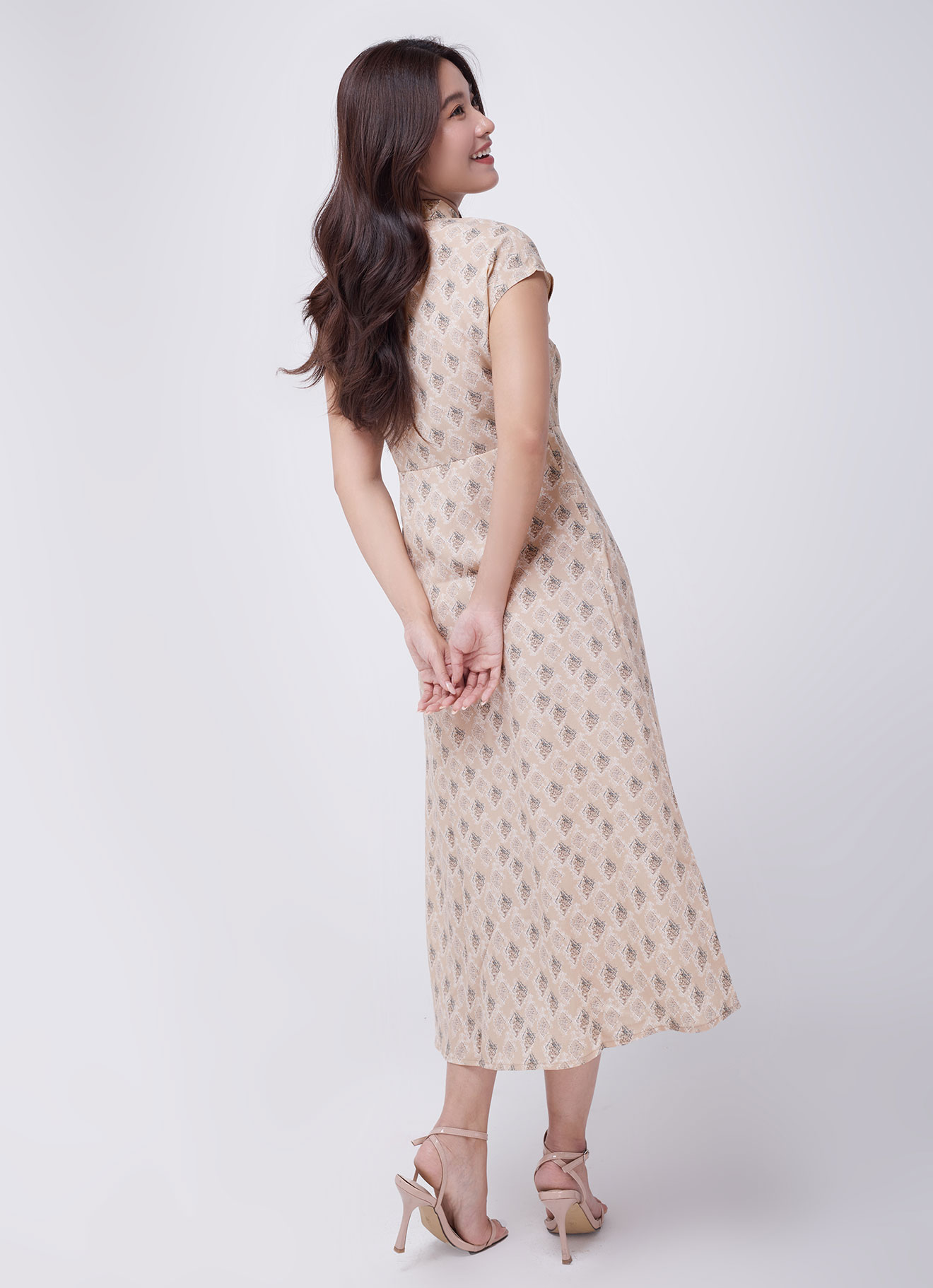 Beige by Sleeve Dress