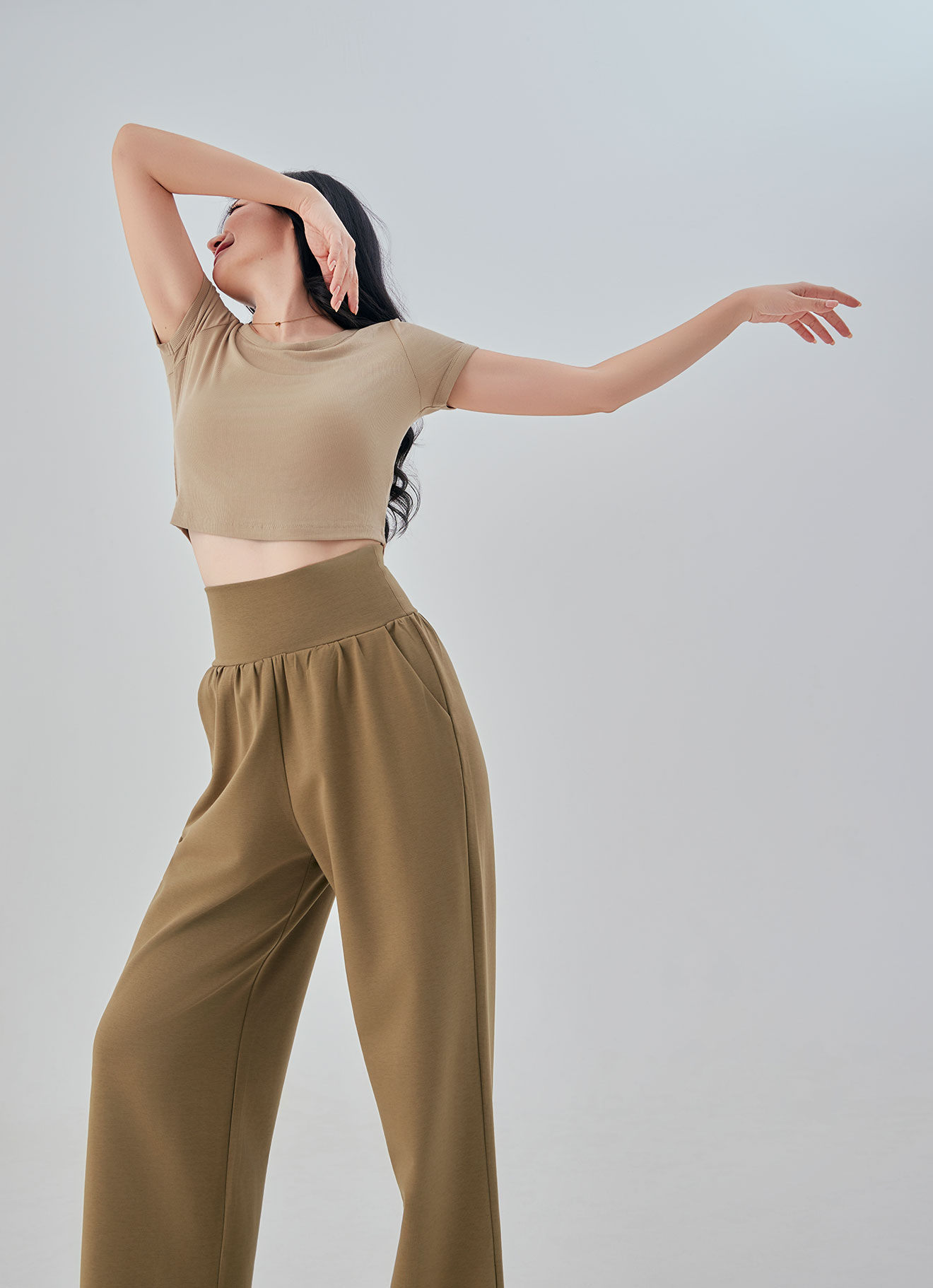 Bistre by High-Waist Wide-Leg Pants