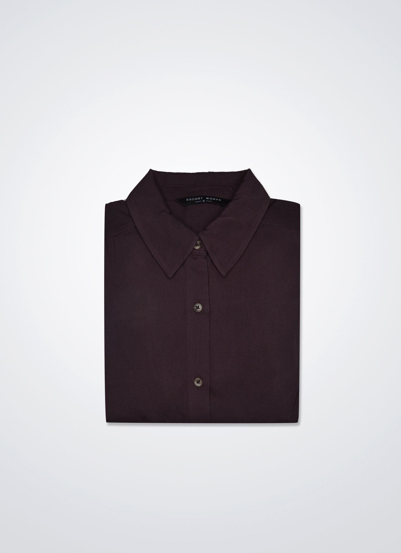 Bitter-Chocolate by Shirt Collar Dress with Belt