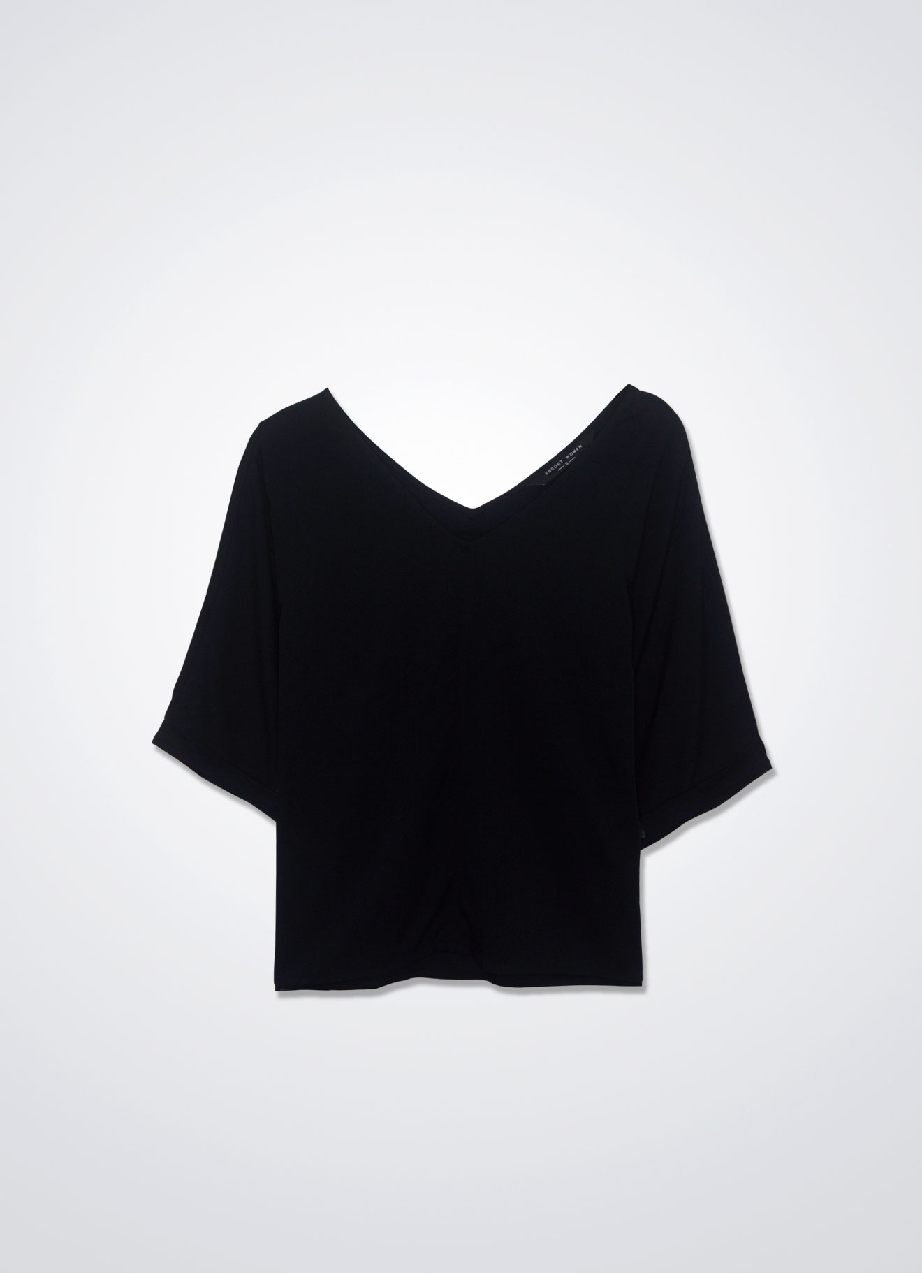 Black by V-Neck Blouse