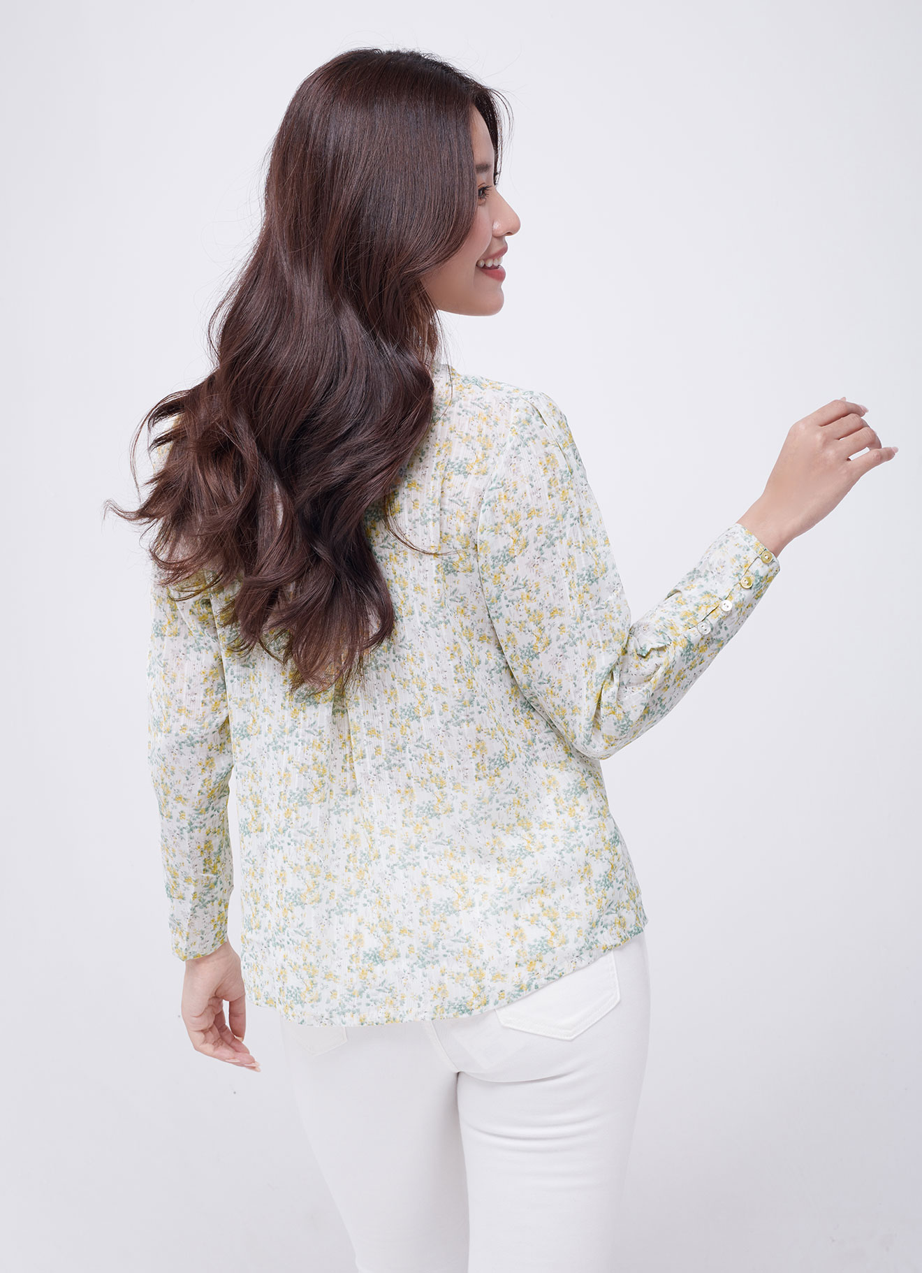 Blanc-de-Blanc by Long Sleeve Blouse