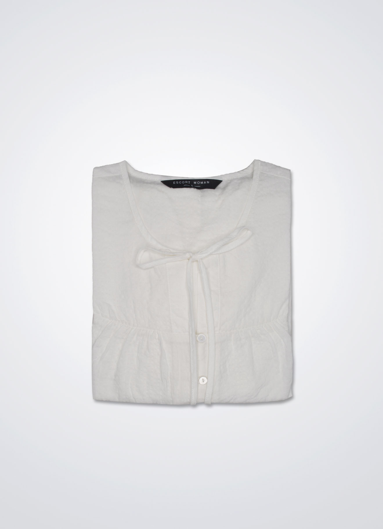 Blanc-de-Blanc by Tie Neck Top