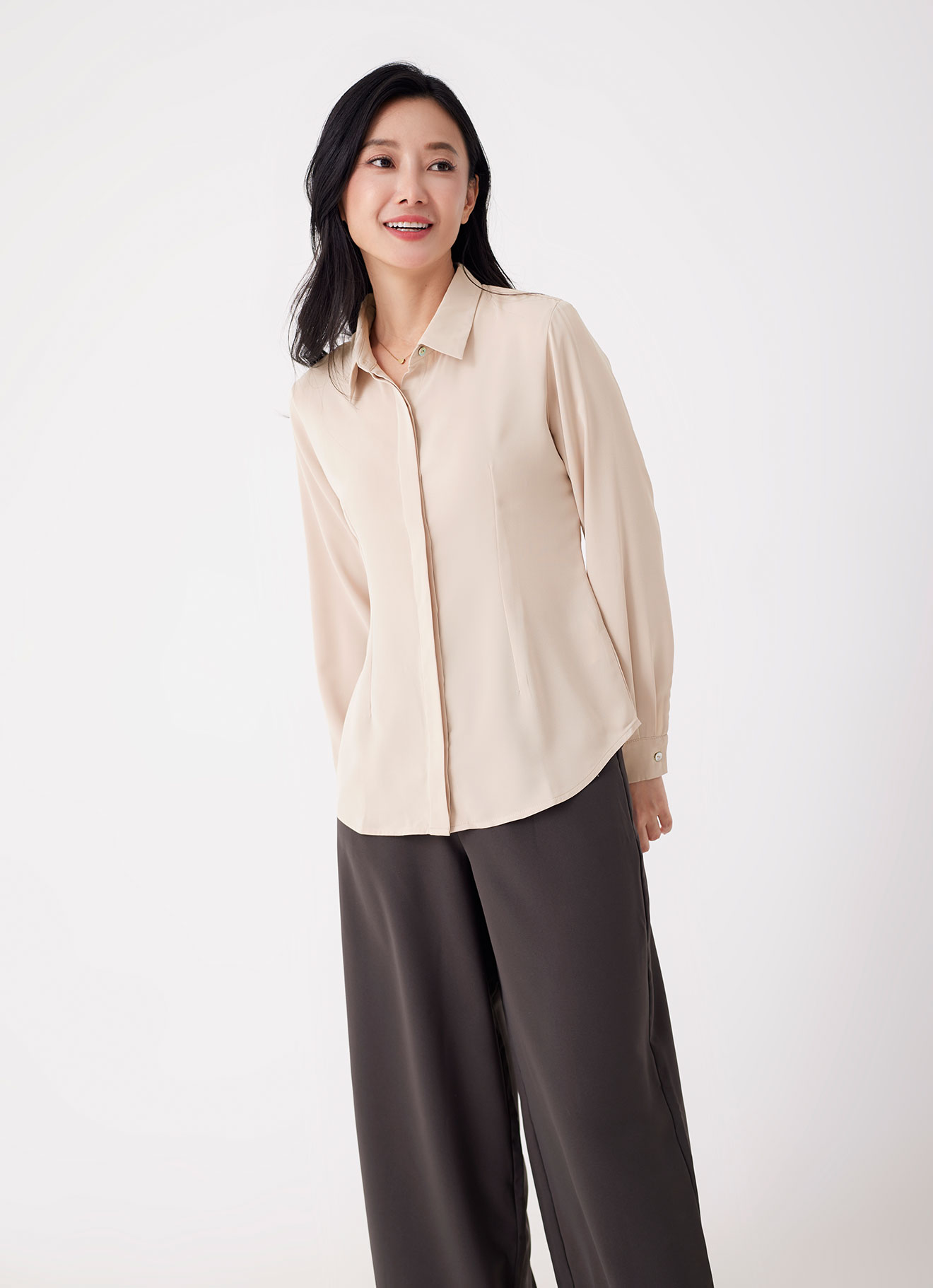 Bleached-Sand  by Long Sleeve Shirt