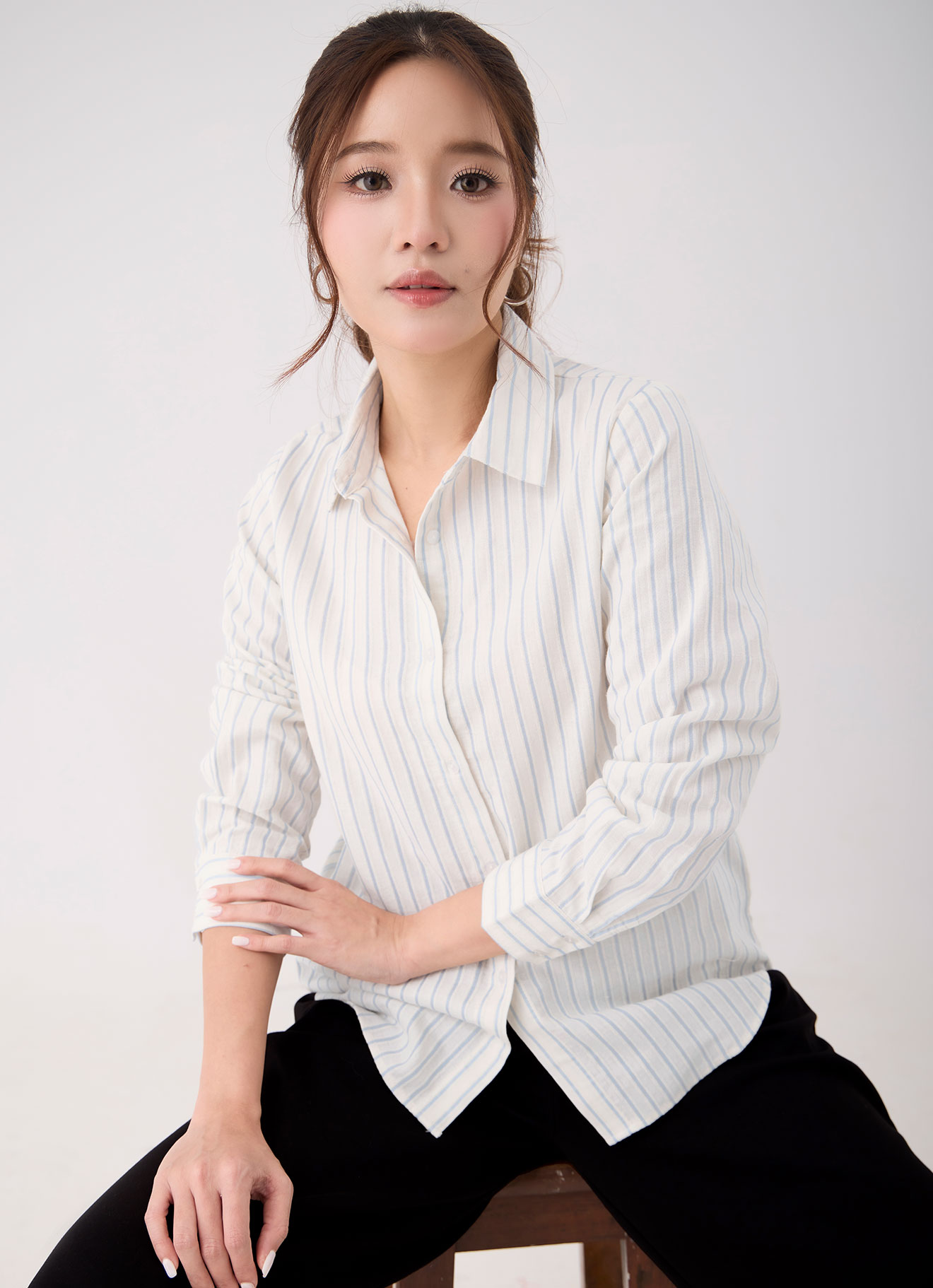 Blue-Bell  by Shirt Collor Top