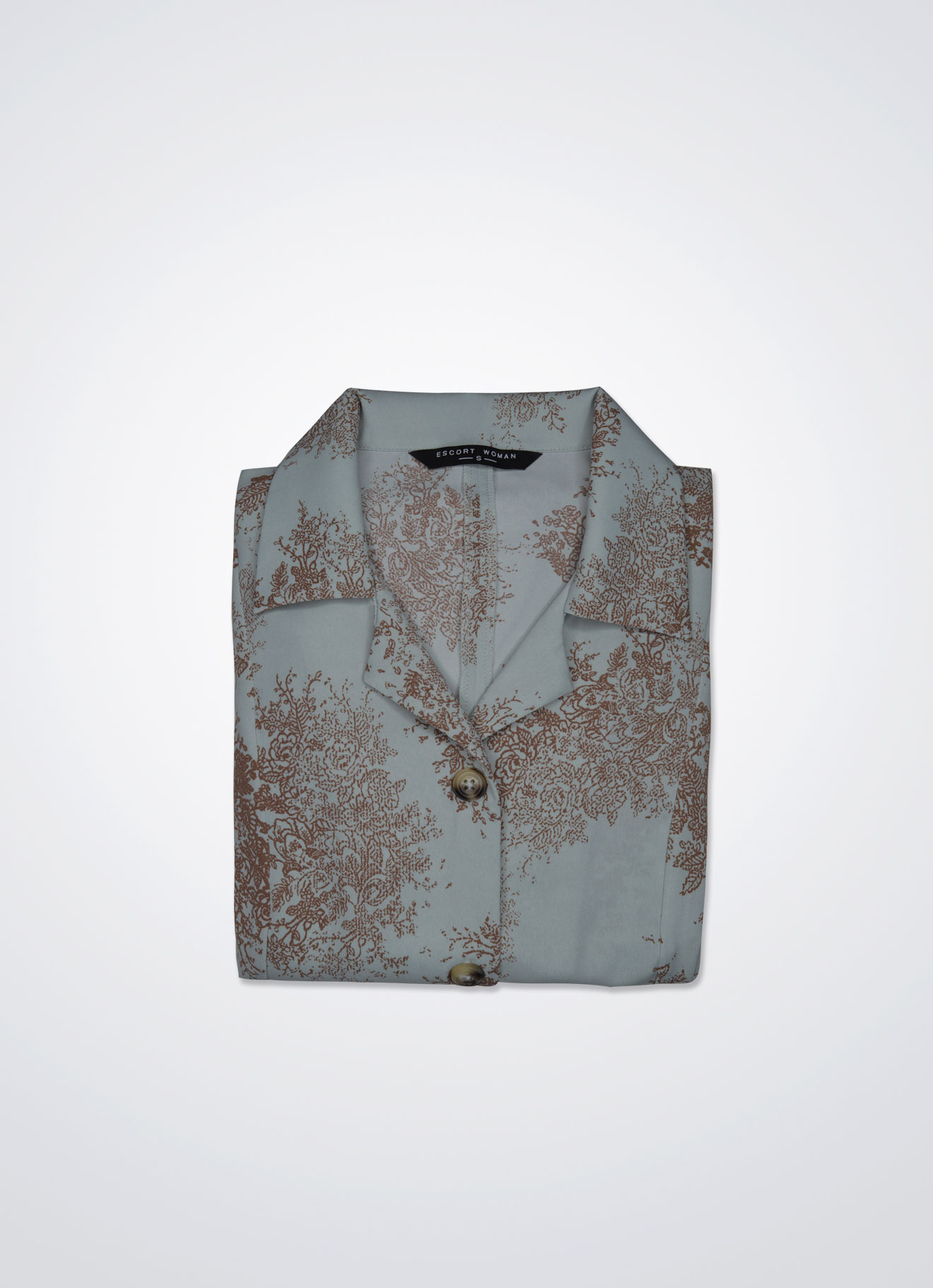 Blue-Flower by Printed Dress