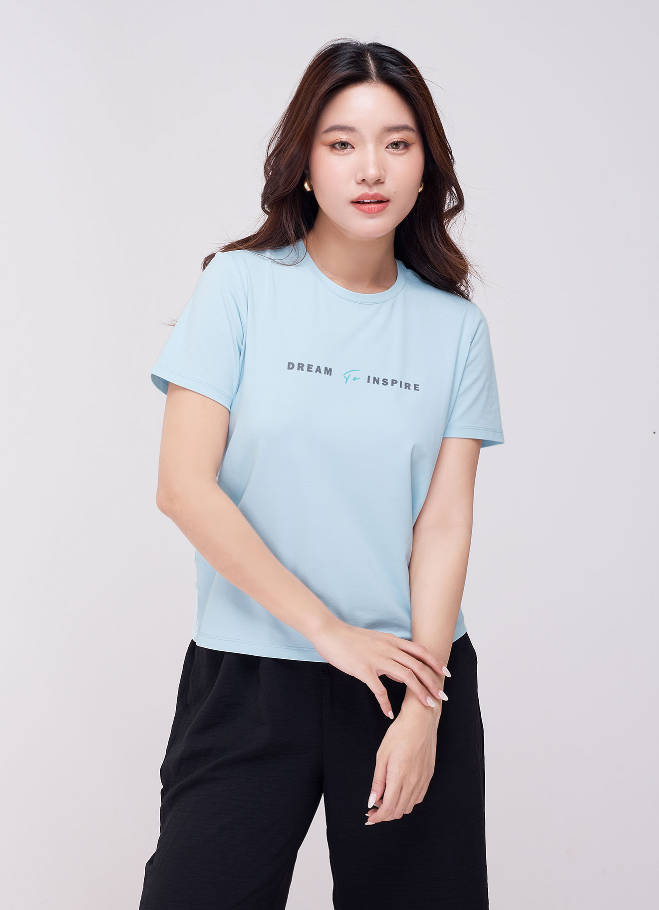 Blue-Glow  by Sleeve Blouse