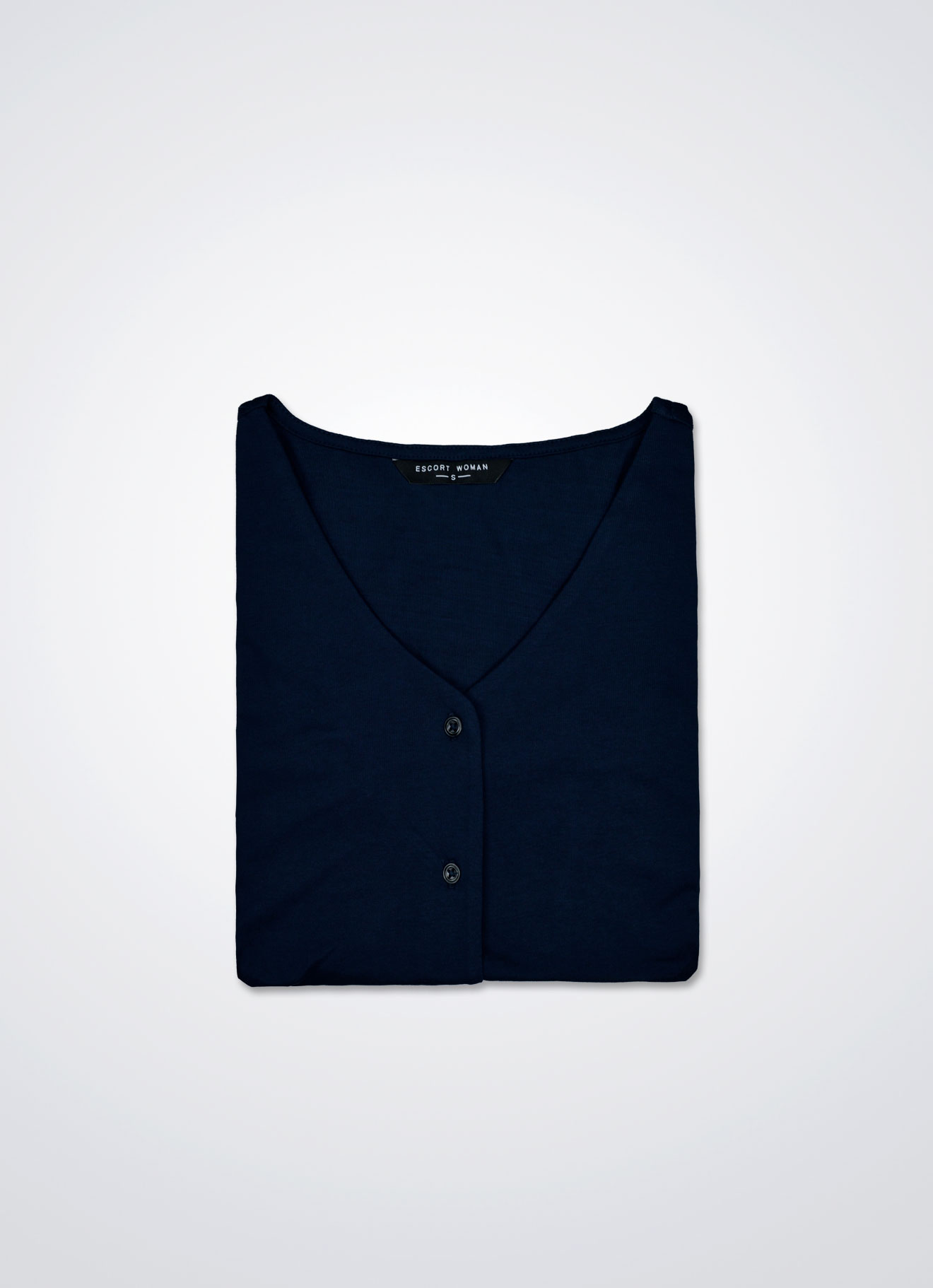 Blue-Nights by V-Neck Blouse