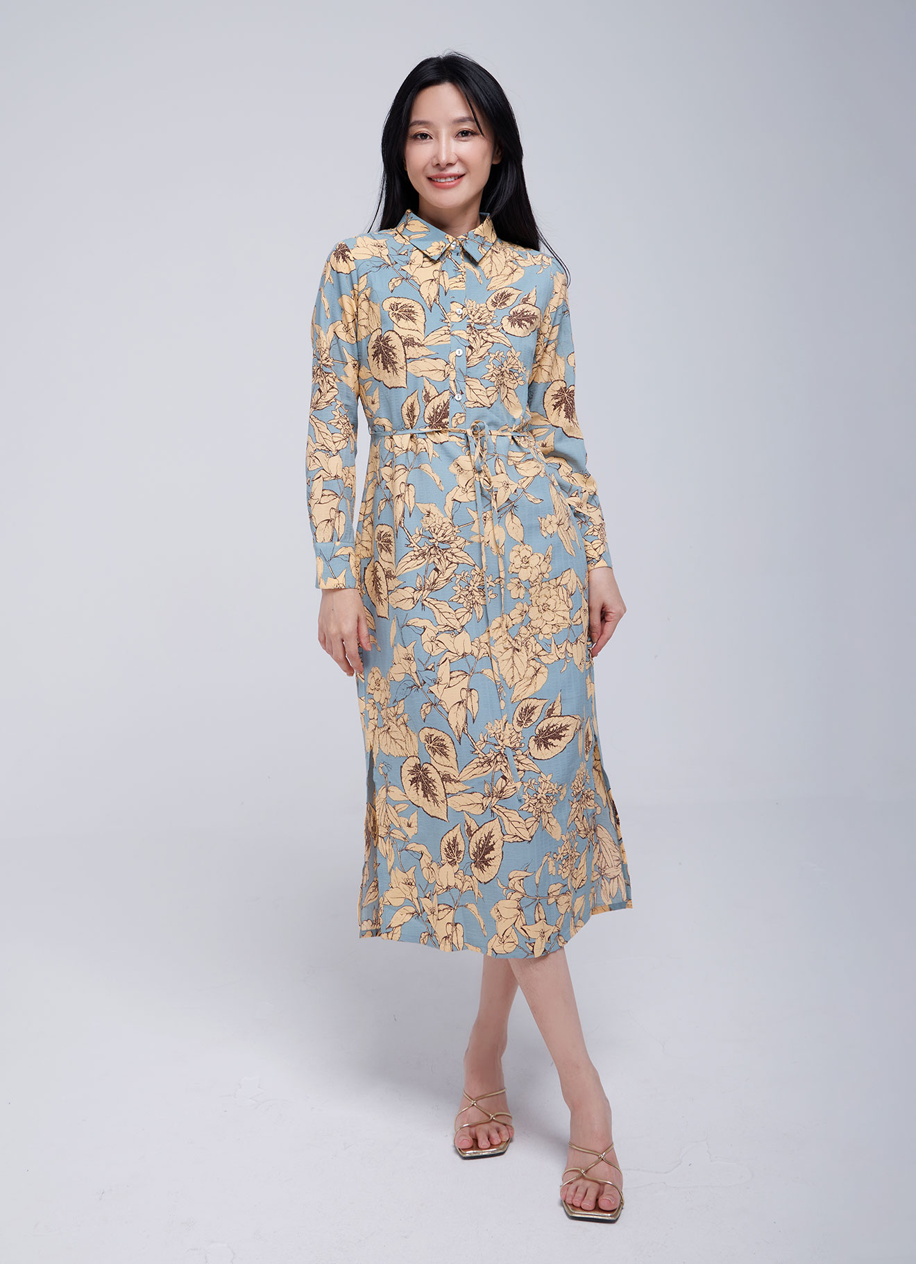 Blue-Surf by Printed Dress