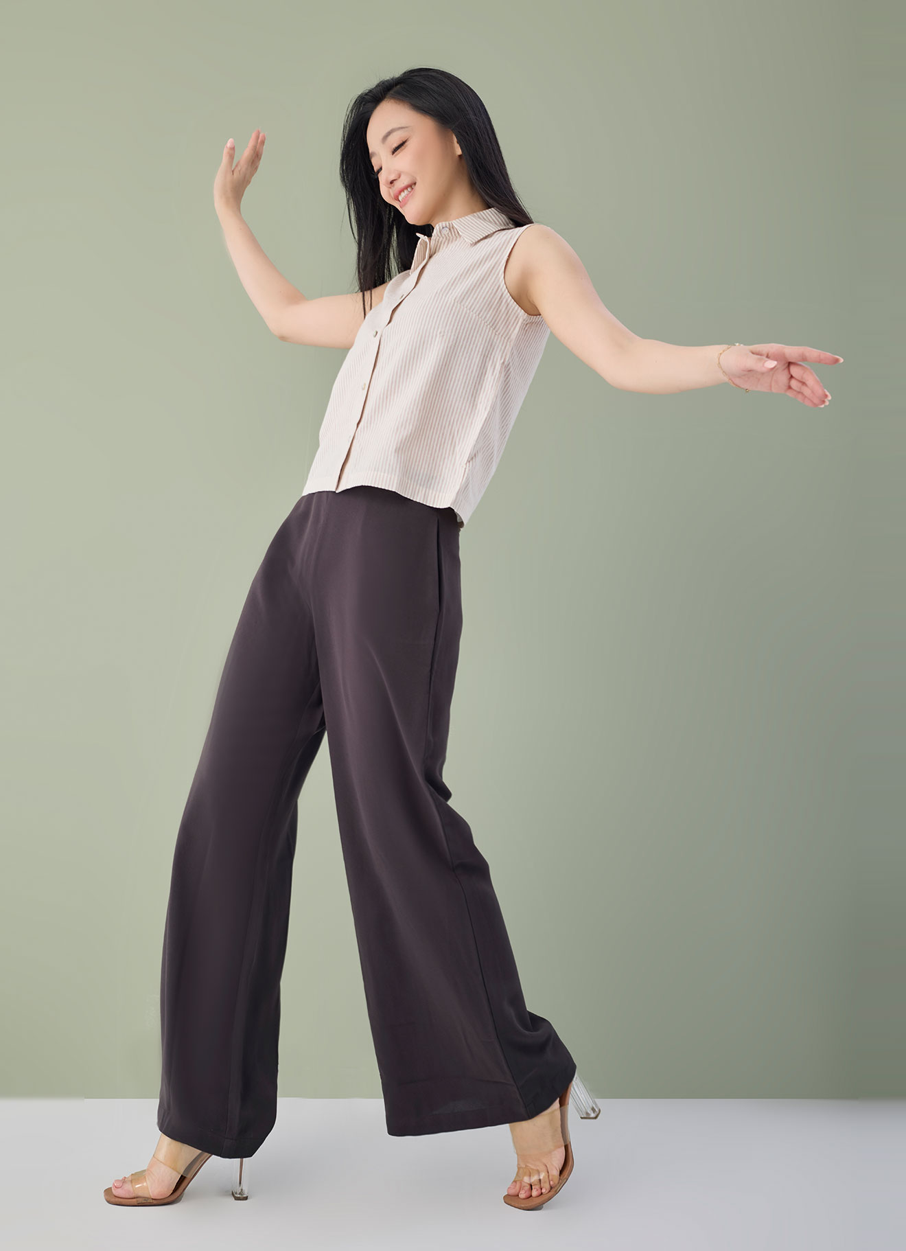 Bright-White by Sleeveless Top