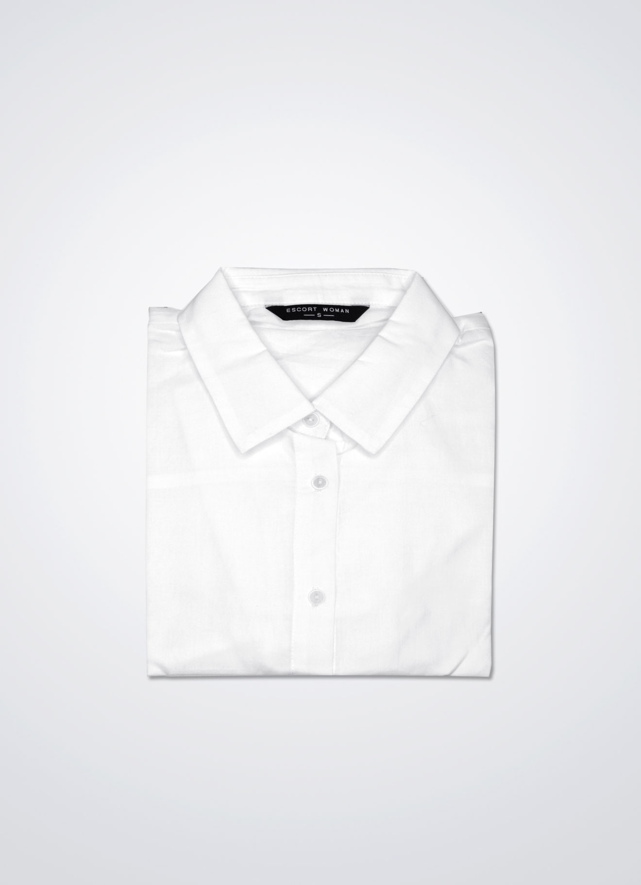 Bright-White by Shirt Collor Blouse