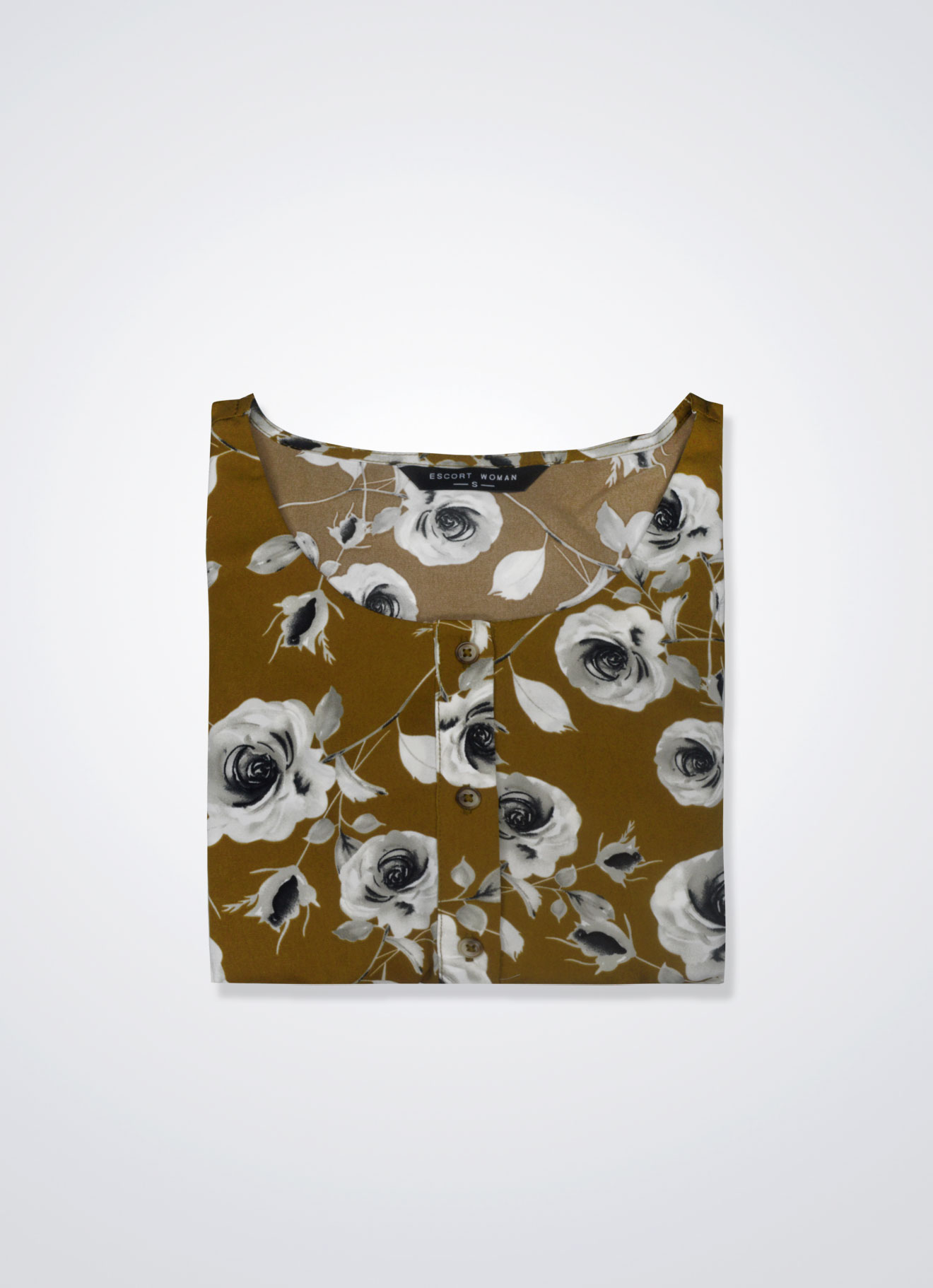 Bronze-Brown by Floral Printed Blouse