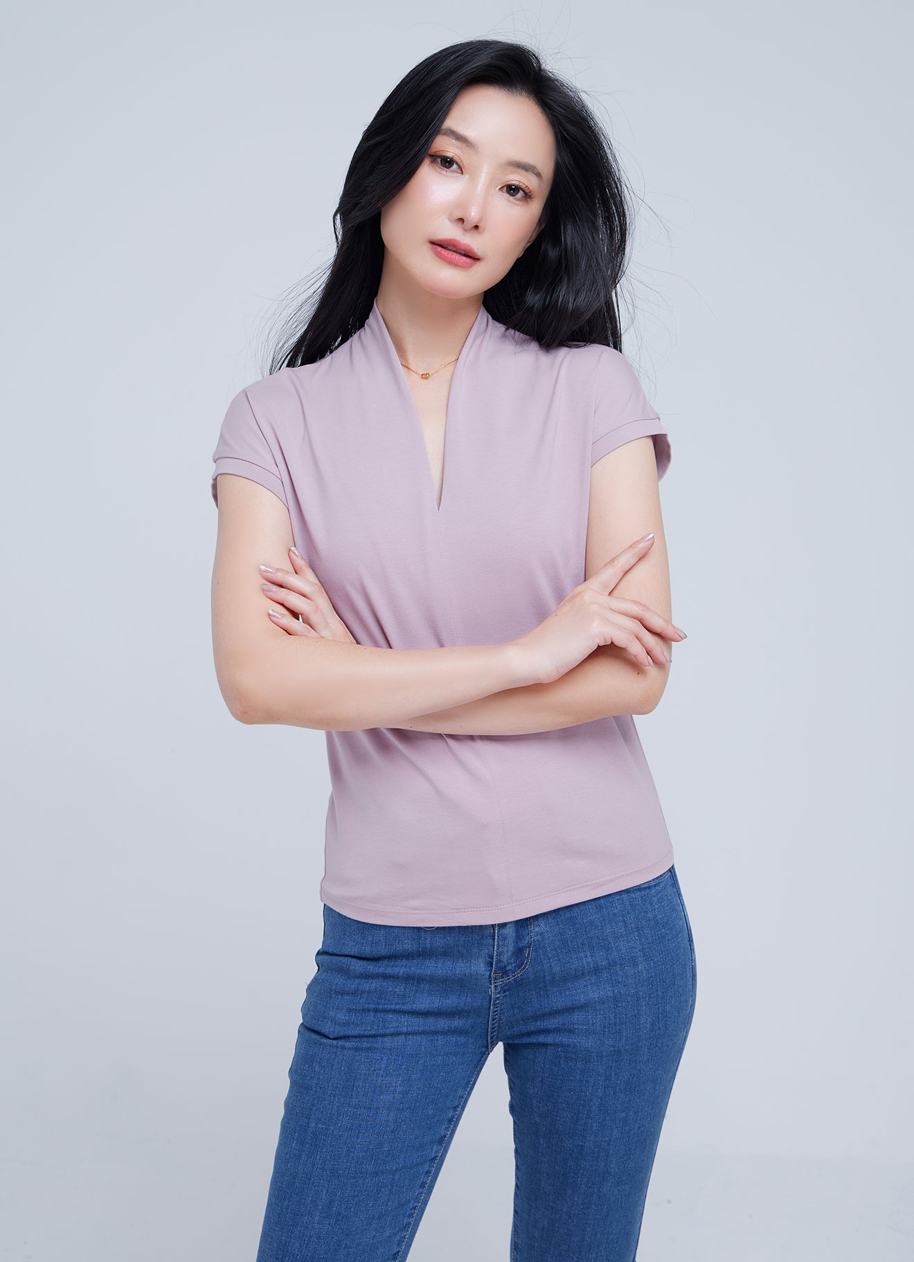 Burnished-Lilac by Sleeve Blouse