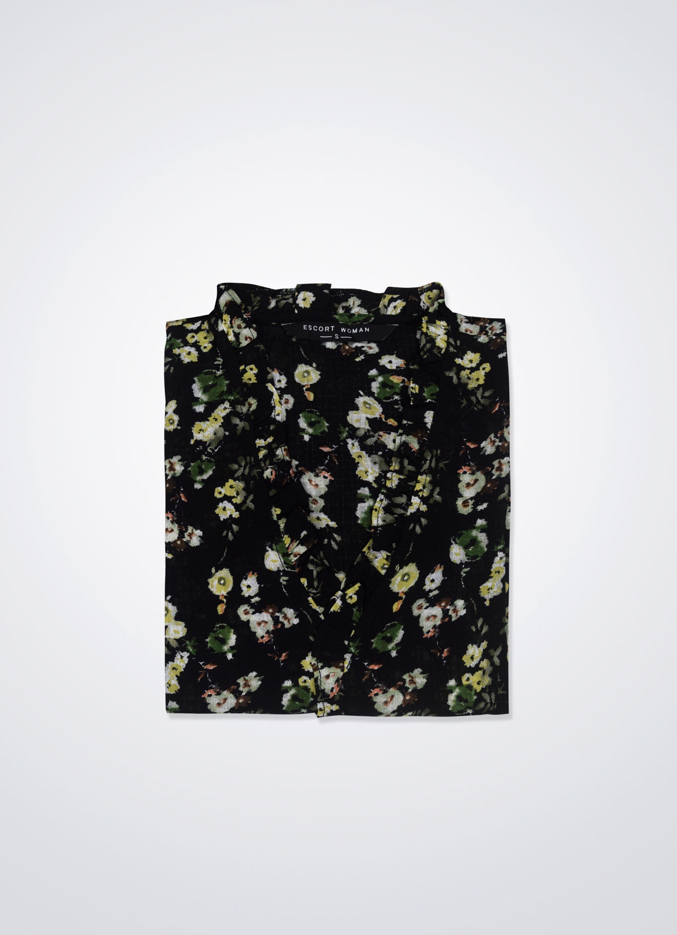 Canary-Yellow by Pleated Blouse